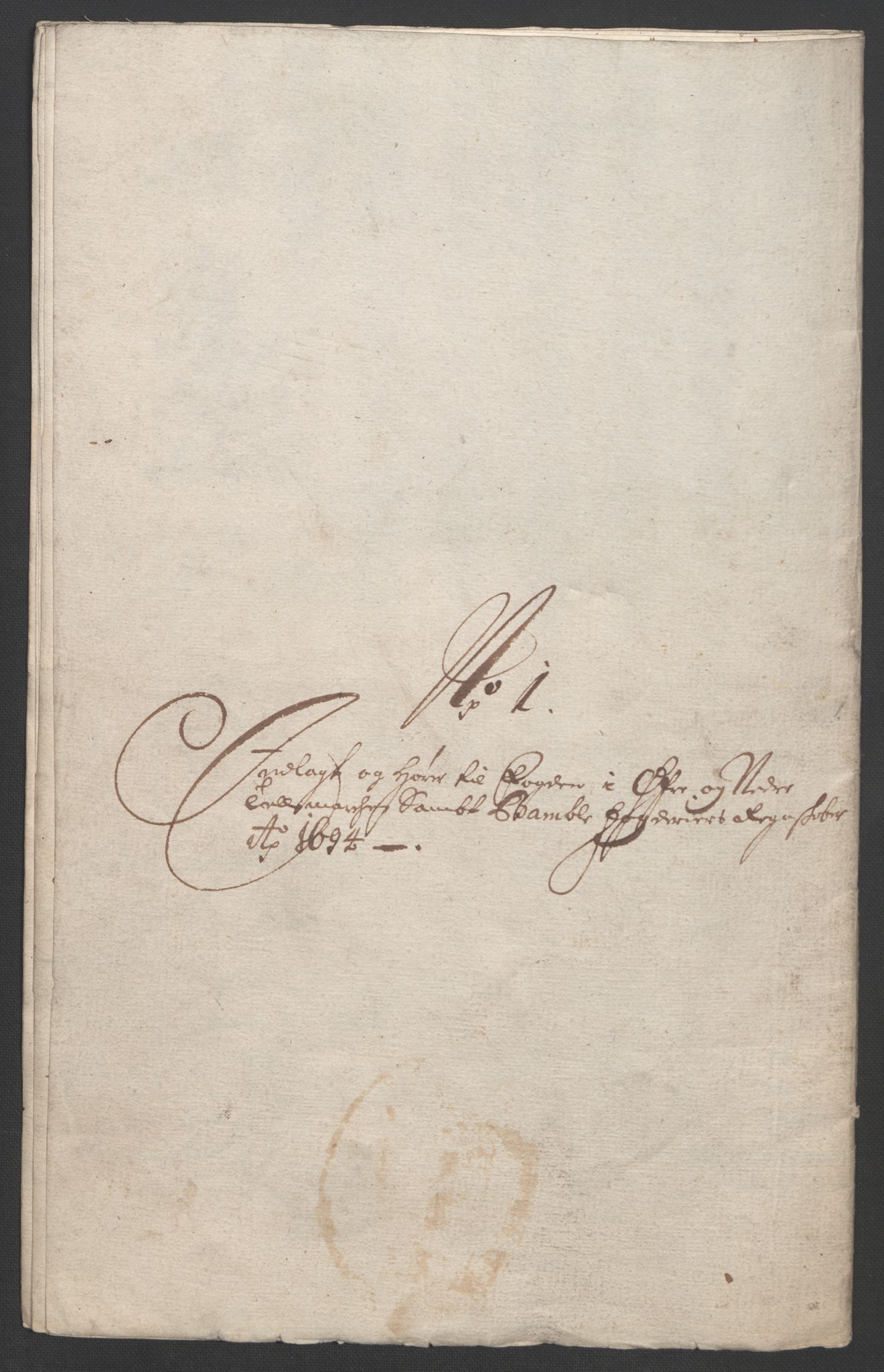 Rentekammeret inntil 1814, Reviderte regnskaper, Fogderegnskap, RA/EA-4092/R36/L2092: Fogderegnskap Øvre og Nedre Telemark og Bamble, 1694, s. 35
