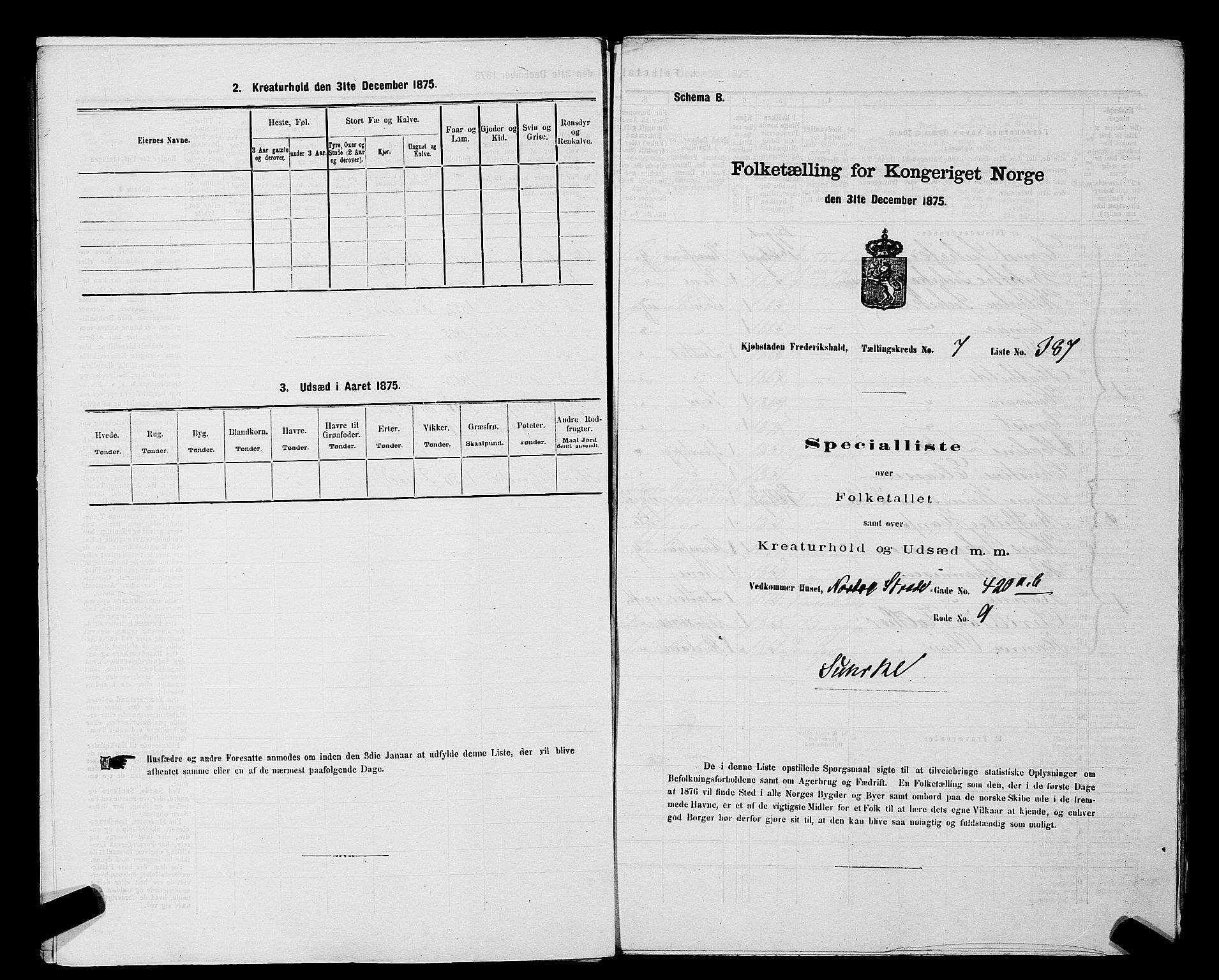 RA, Folketelling 1875 for 0101P Fredrikshald prestegjeld, 1875, s. 947