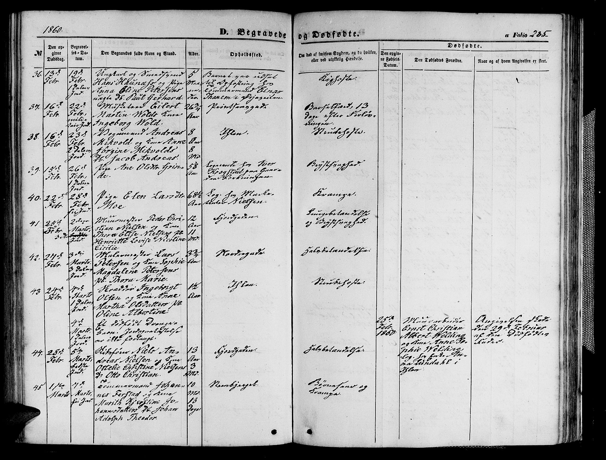 Ministerialprotokoller, klokkerbøker og fødselsregistre - Sør-Trøndelag, AV/SAT-A-1456/602/L0139: Klokkerbok nr. 602C07, 1859-1864, s. 285