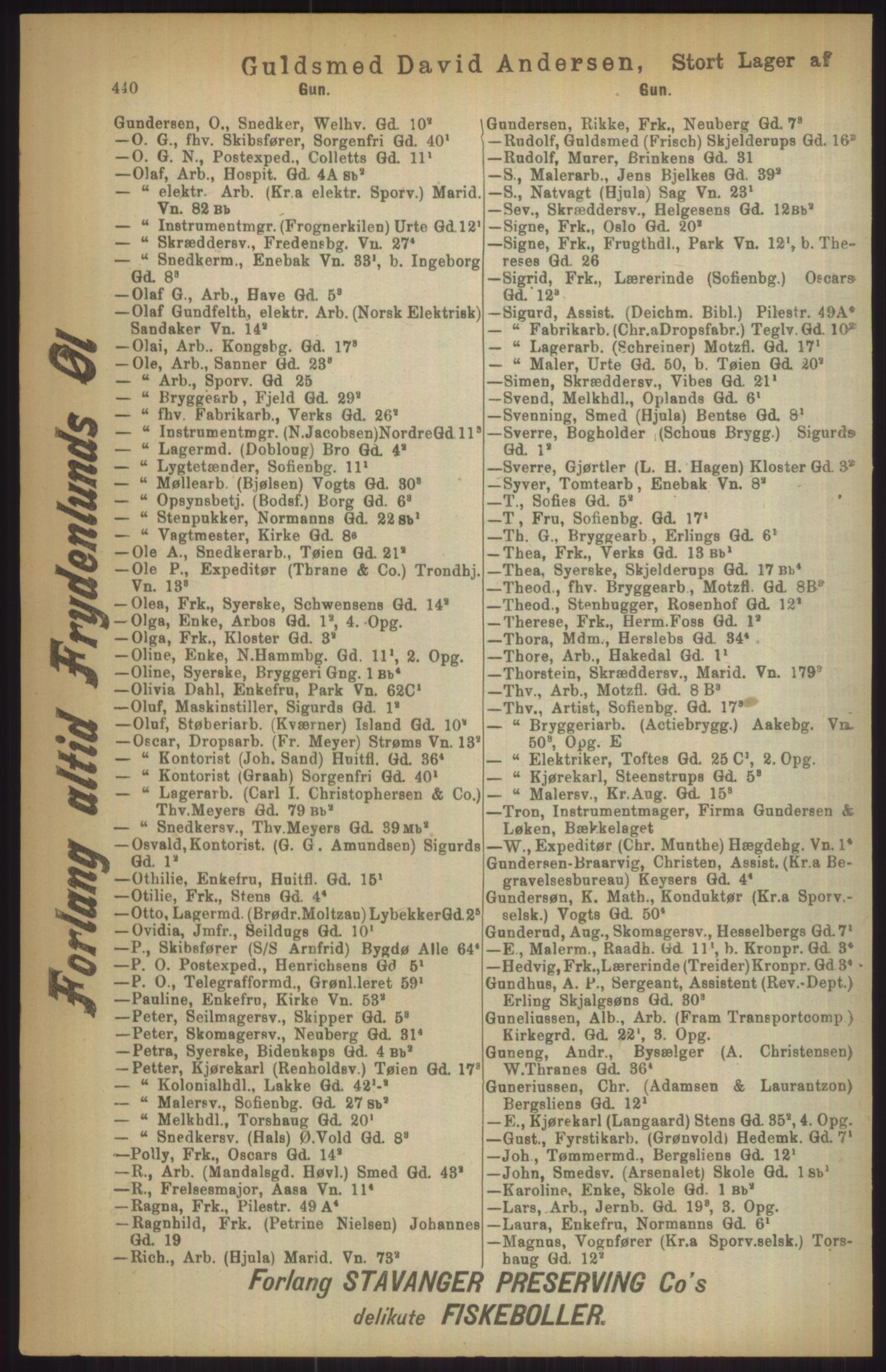 Kristiania/Oslo adressebok, PUBL/-, 1911, s. 440