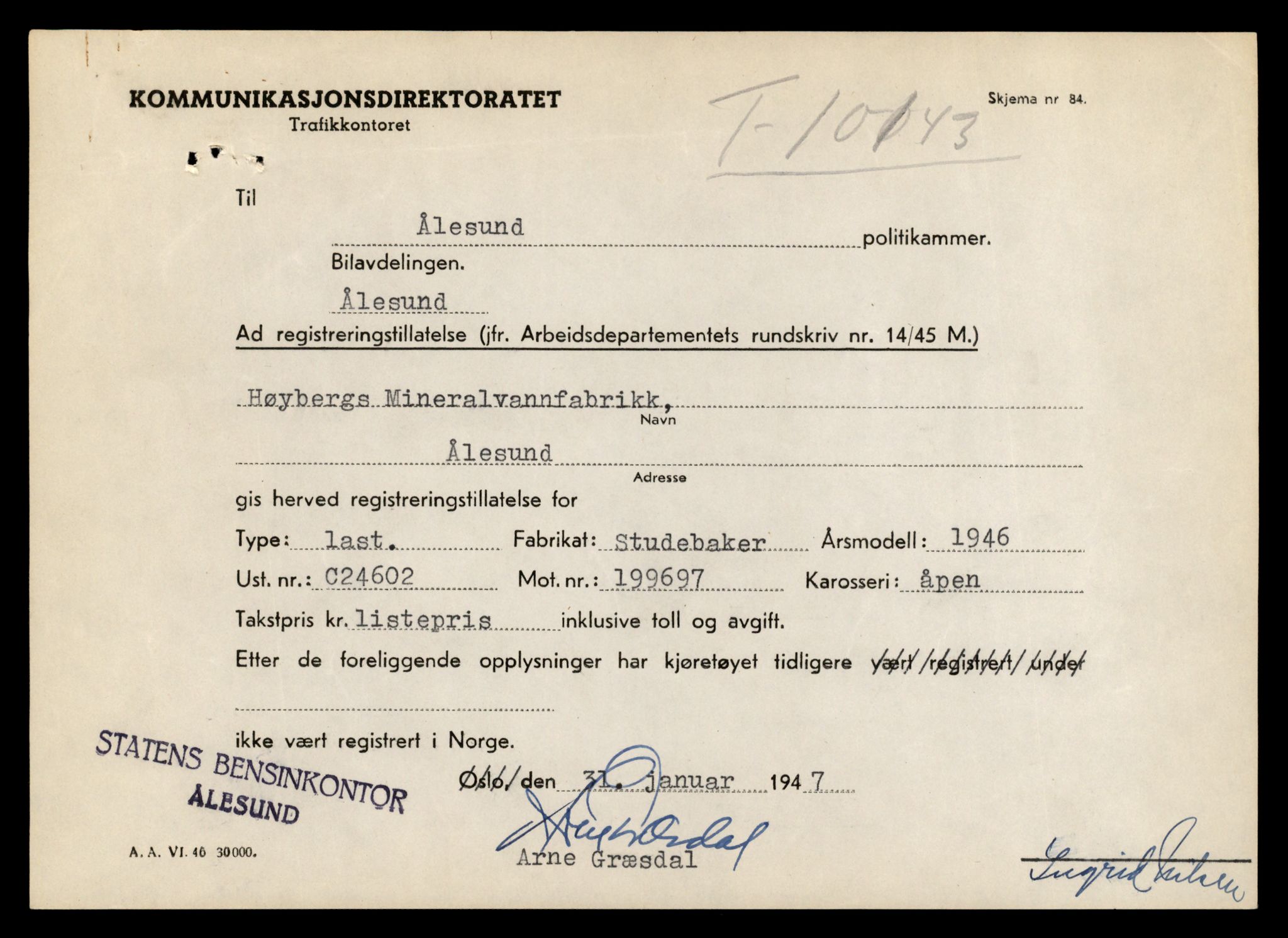 Møre og Romsdal vegkontor - Ålesund trafikkstasjon, AV/SAT-A-4099/F/Fe/L0034: Registreringskort for kjøretøy T 12500 - T 12652, 1927-1998, s. 73
