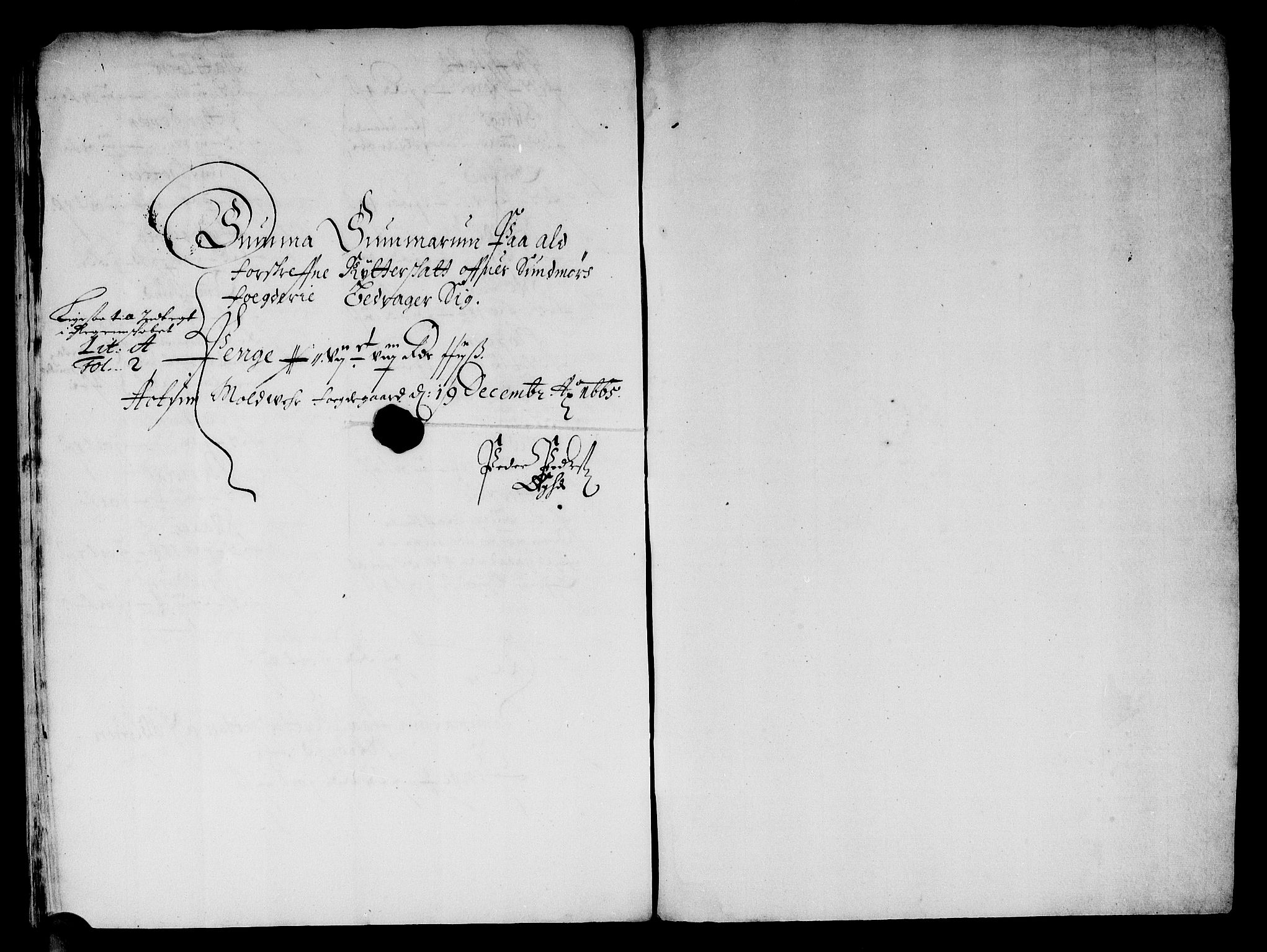 Rentekammeret inntil 1814, Reviderte regnskaper, Stiftamtstueregnskaper, Bergen stiftamt, RA/EA-6043/R/Rc/L0016: Bergen stiftamt, 1665