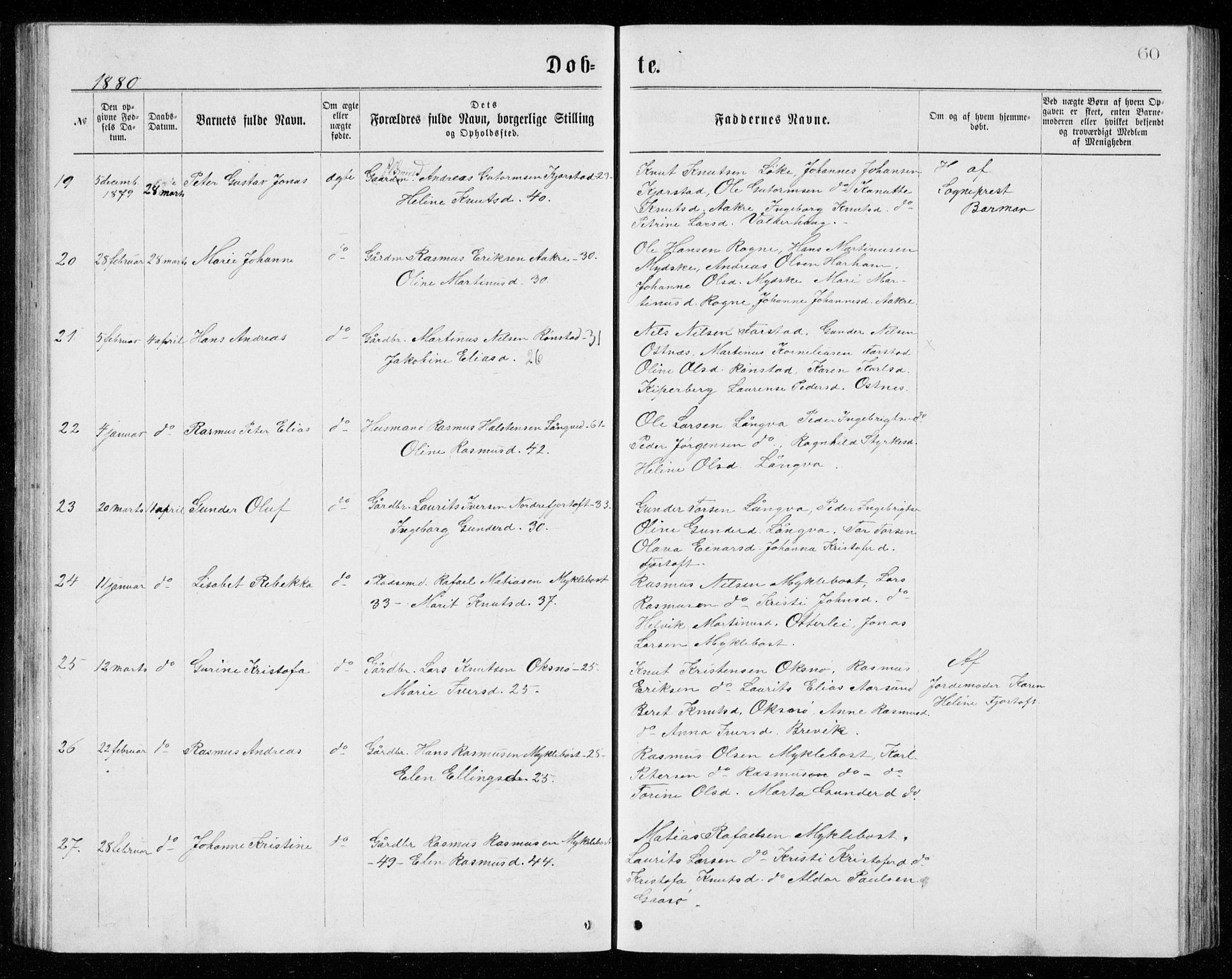 Ministerialprotokoller, klokkerbøker og fødselsregistre - Møre og Romsdal, AV/SAT-A-1454/536/L0509: Klokkerbok nr. 536C04, 1871-1881, s. 60