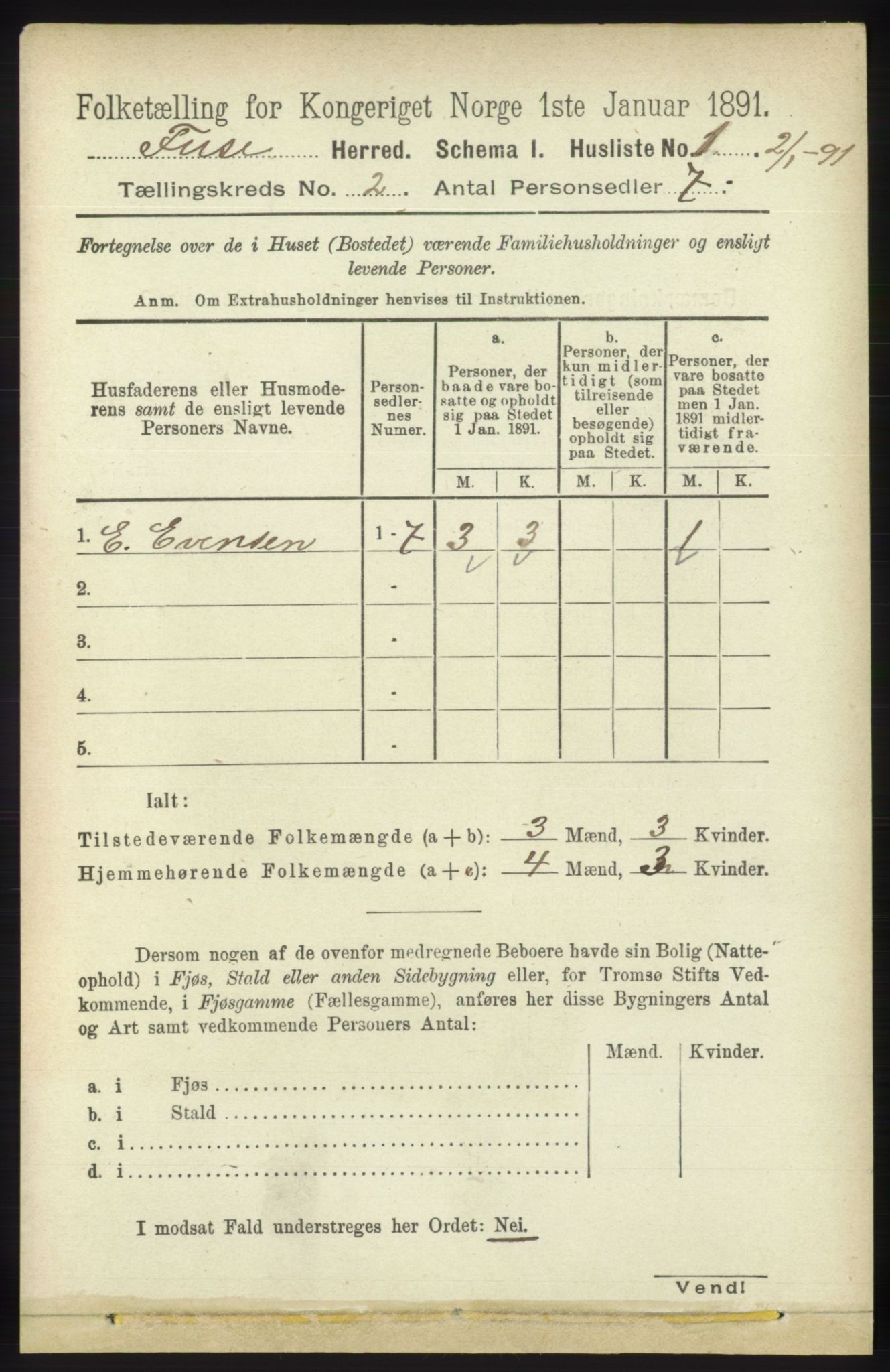 RA, Folketelling 1891 for 1241 Fusa herred, 1891, s. 265