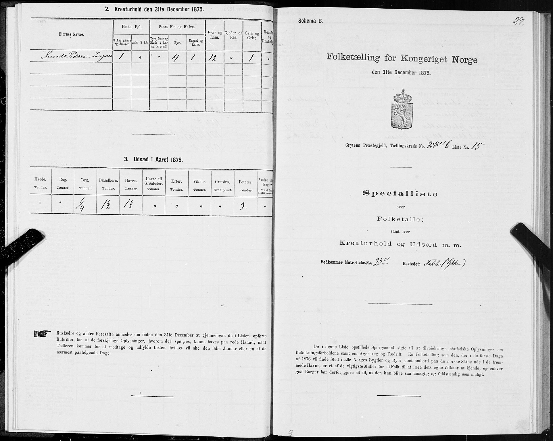 SAT, Folketelling 1875 for 1539P Grytten prestegjeld, 1875, s. 3029