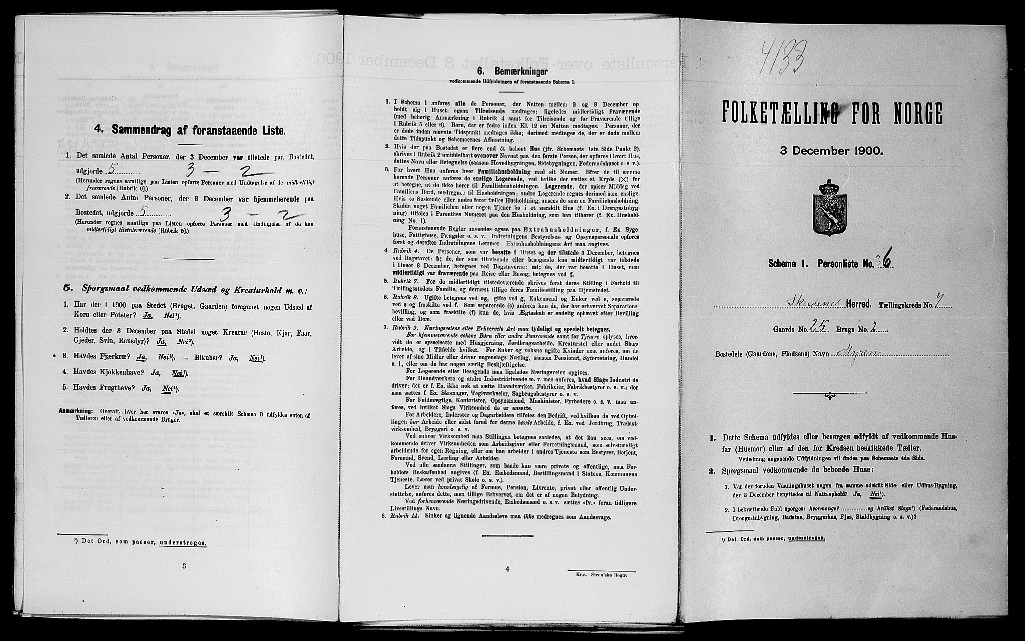 SAST, Folketelling 1900 for 1150 Skudenes herred, 1900, s. 1015