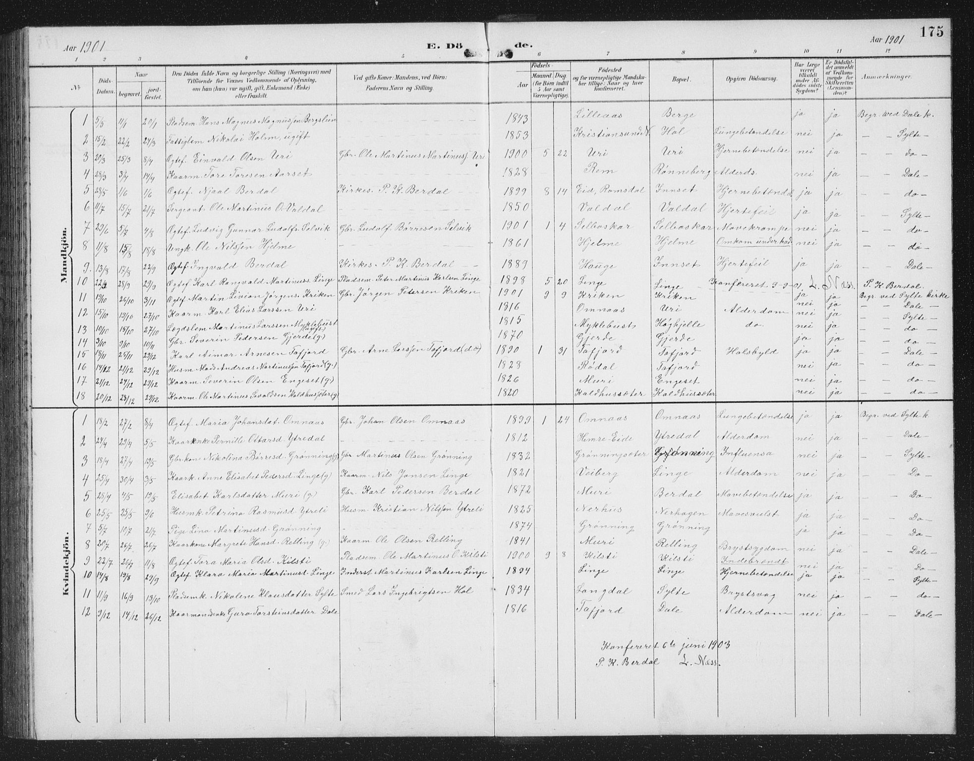 Ministerialprotokoller, klokkerbøker og fødselsregistre - Møre og Romsdal, AV/SAT-A-1454/519/L0264: Klokkerbok nr. 519C05, 1892-1910, s. 175