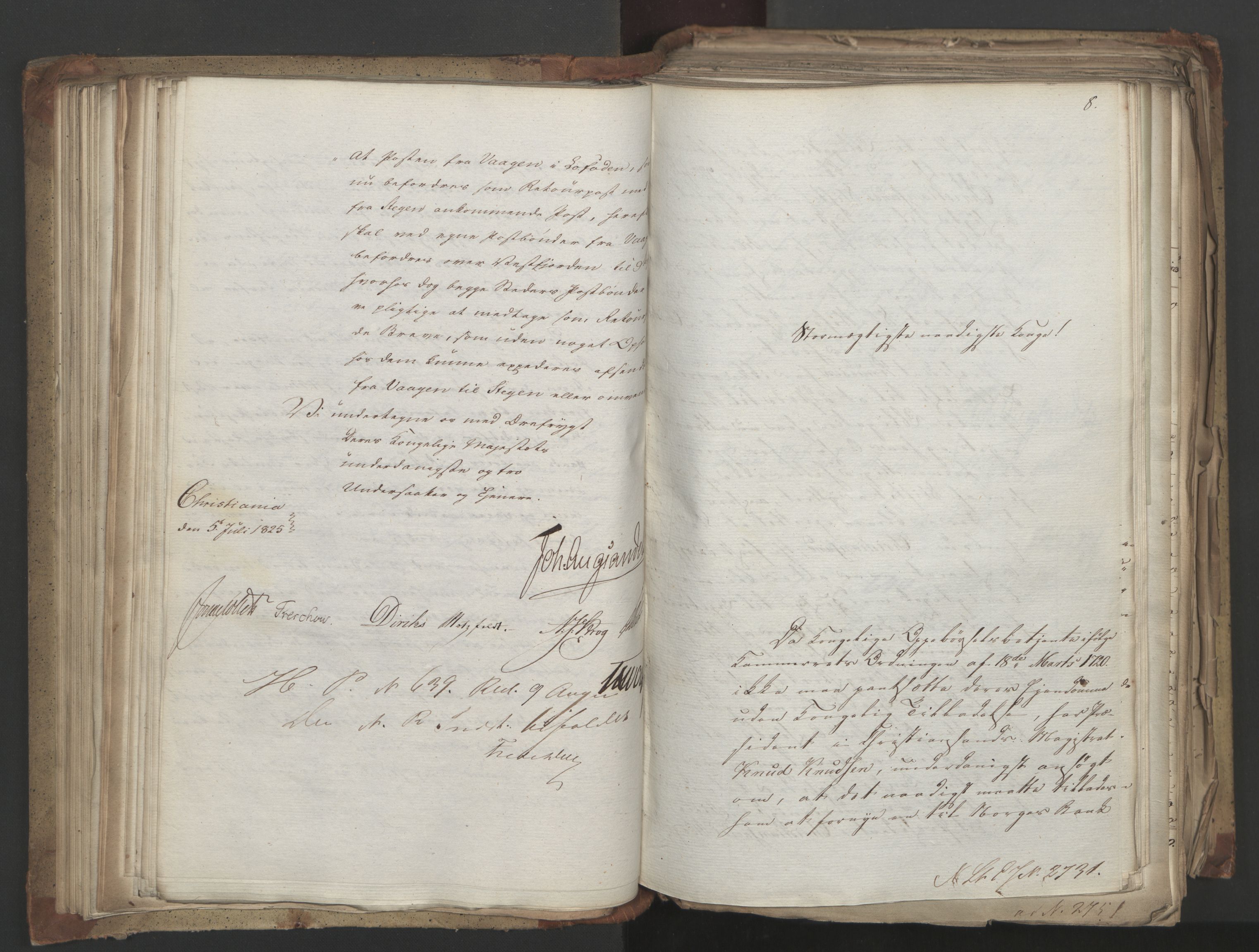 Statsrådsavdelingen i Stockholm, AV/RA-S-1003/D/Da/L0043: Regjeringsinnstillinger nr. 2706-2845, 1825, s. 115