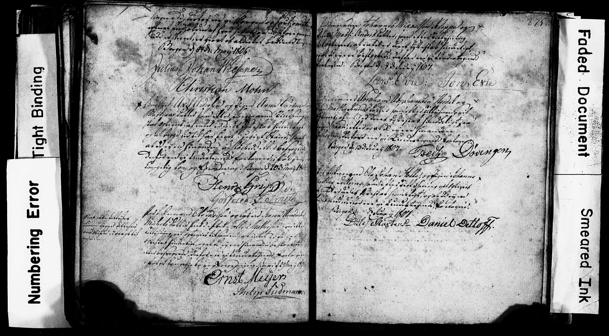 Korskirken sokneprestembete, SAB/A-76101: Forlovererklæringer nr. II.5.1, 1776-1816, s. 275