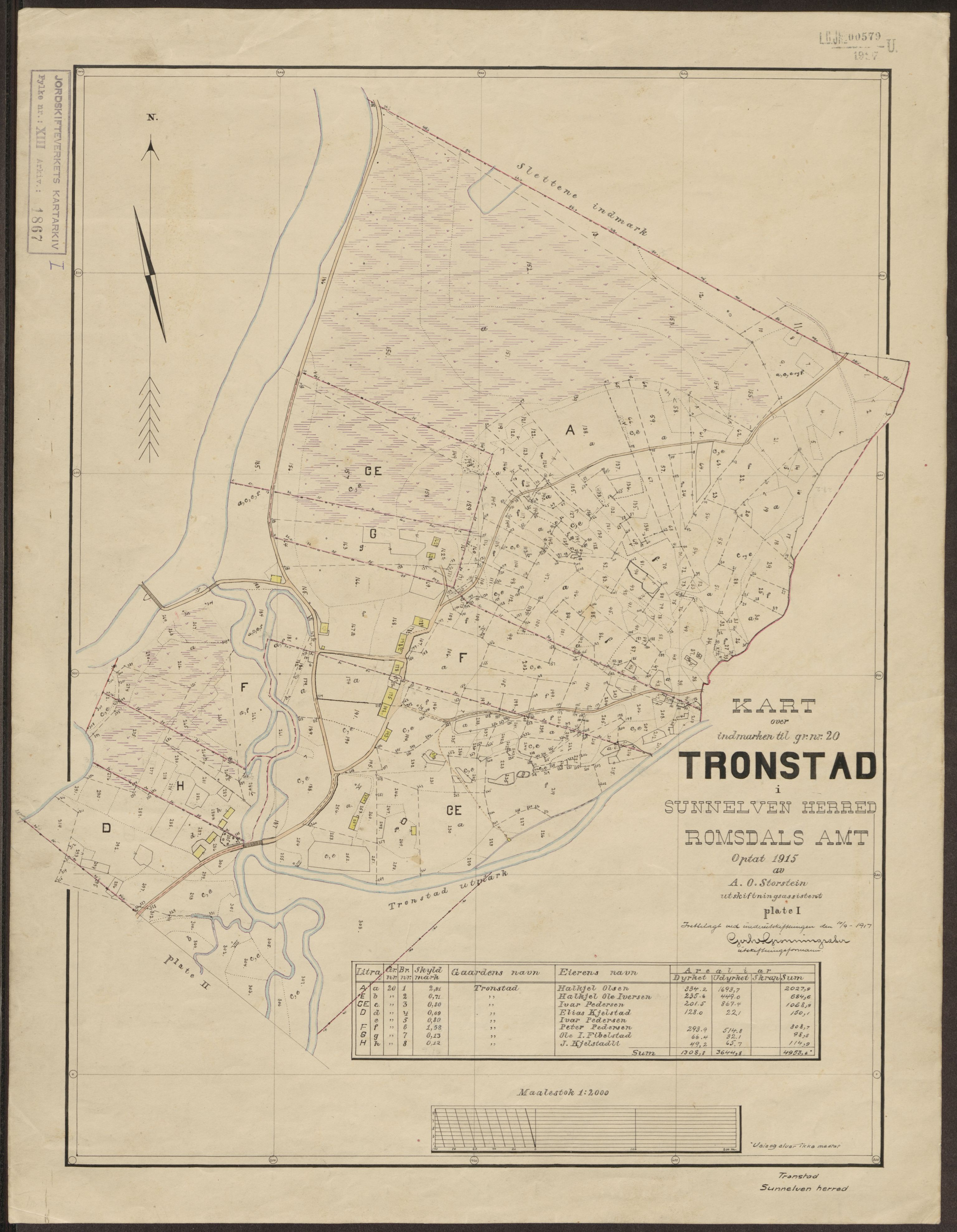 Jordskifteverkets kartarkiv, AV/RA-S-3929/T, 1859-1988, s. 2256