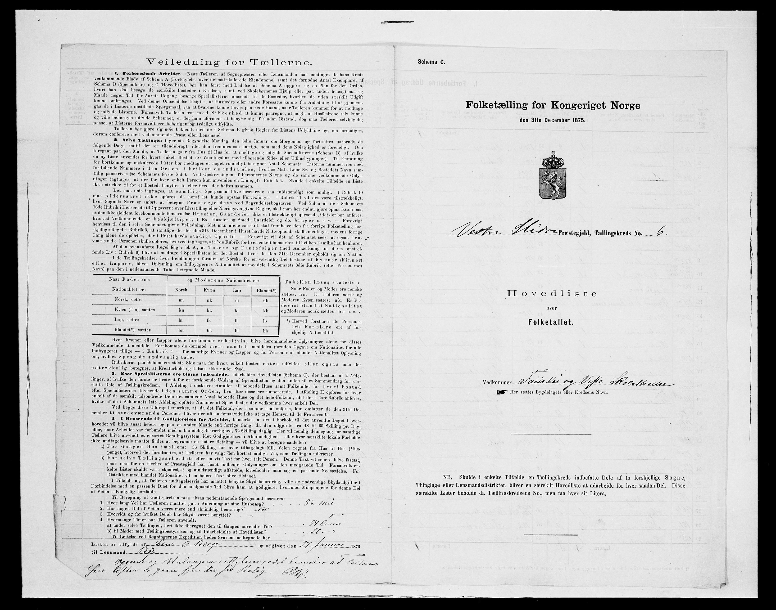 SAH, Folketelling 1875 for 0543P Vestre Slidre prestegjeld, 1875, s. 31
