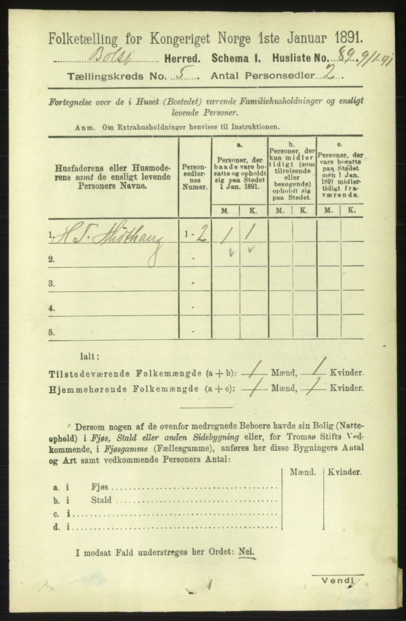 RA, Folketelling 1891 for 1544 Bolsøy herred, 1891, s. 3127