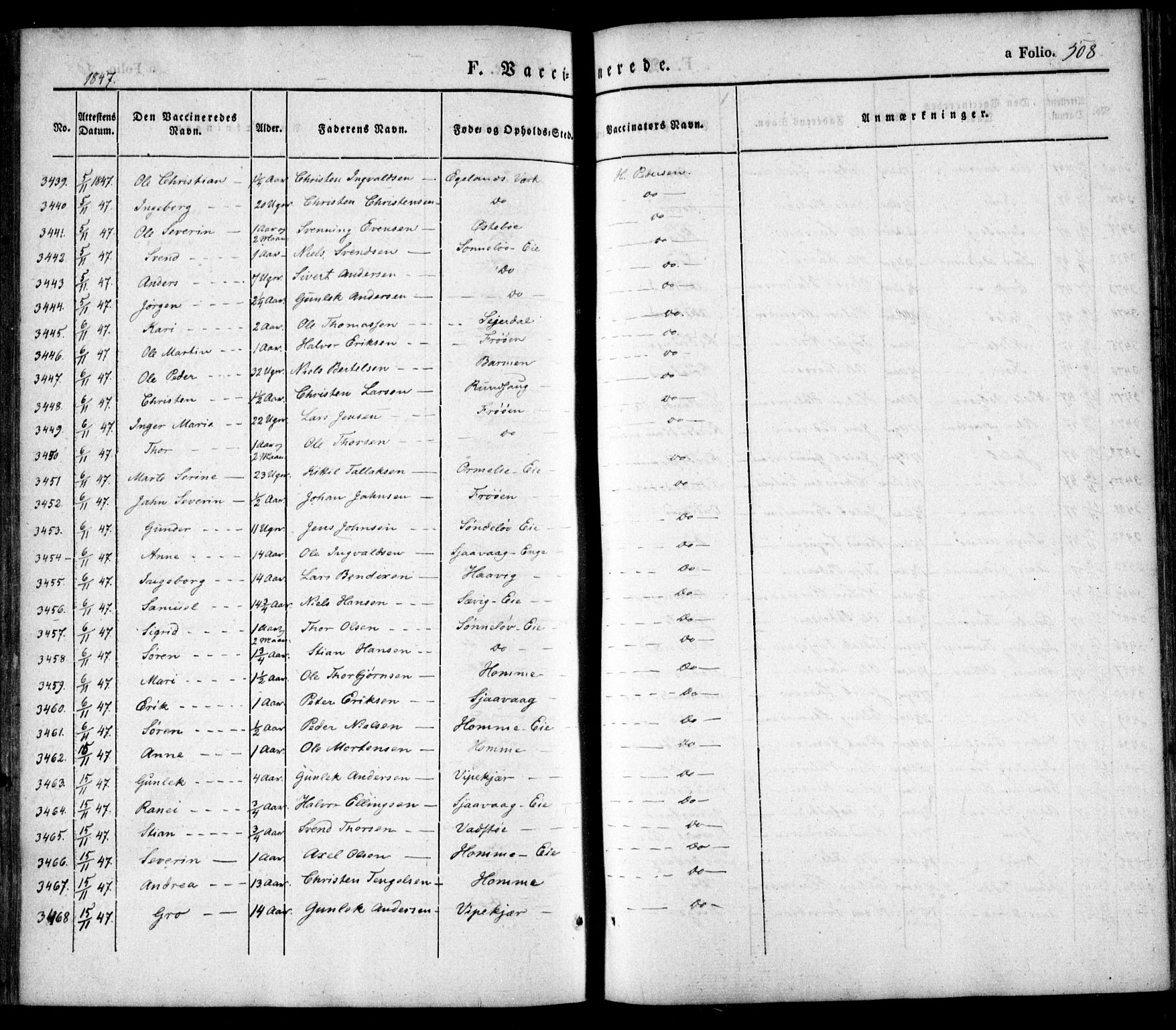 Søndeled sokneprestkontor, AV/SAK-1111-0038/F/Fa/L0002: Ministerialbok nr. A 2, 1839-1860, s. 508