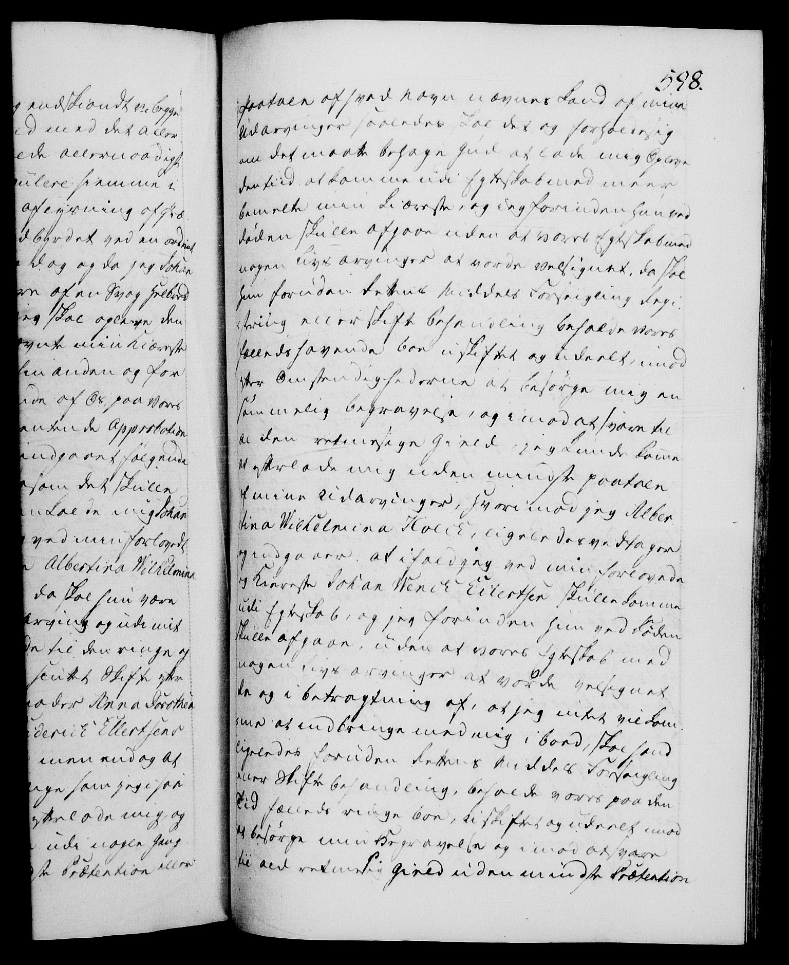 Danske Kanselli 1572-1799, AV/RA-EA-3023/F/Fc/Fca/Fcaa/L0049: Norske registre, 1782-1783, s. 598a