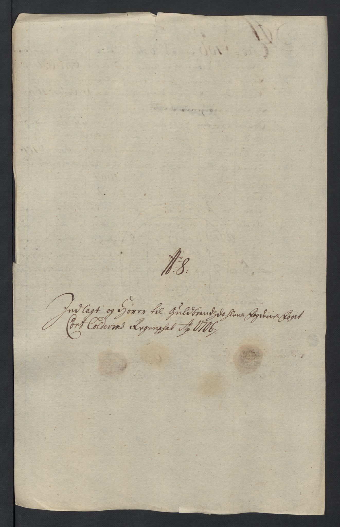 Rentekammeret inntil 1814, Reviderte regnskaper, Fogderegnskap, RA/EA-4092/R17/L1178: Fogderegnskap Gudbrandsdal, 1705-1707, s. 193