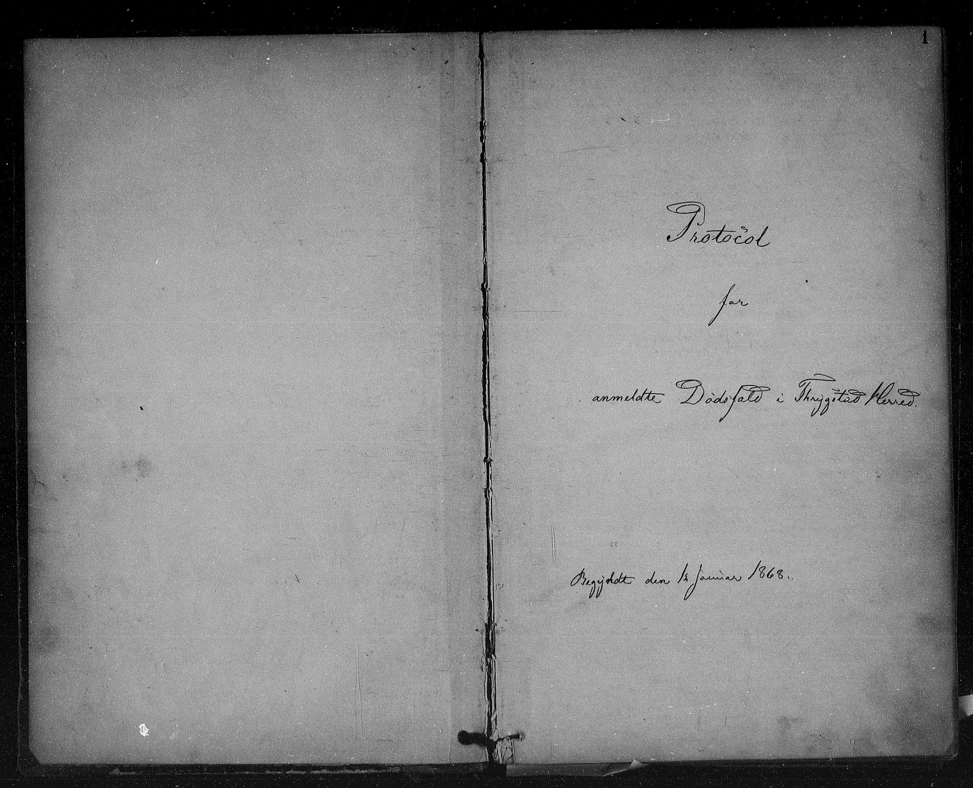 Trøgstad lensmannskontor, SAO/A-10213b/H/Ha/L0003: Dødsanmeldelsesprotokoll, 1868-1900, s. 1