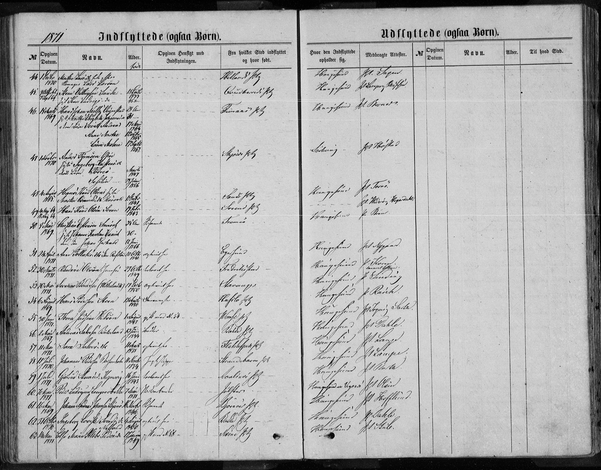 Torvastad sokneprestkontor, AV/SAST-A -101857/H/Ha/Haa/L0013: Ministerialbok nr. A 12.2, 1867-1877