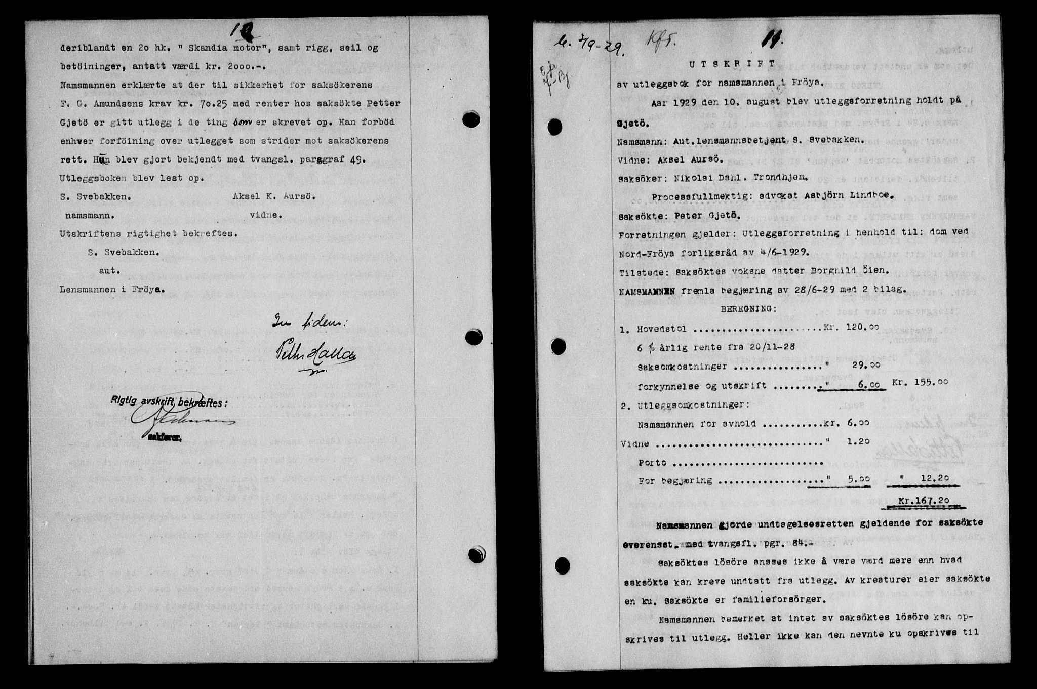 Hitra sorenskriveri, AV/SAT-A-0018/2/2C/2Ca/L0013: Pantebok nr. 13, 1929-1929, s. 10-11
