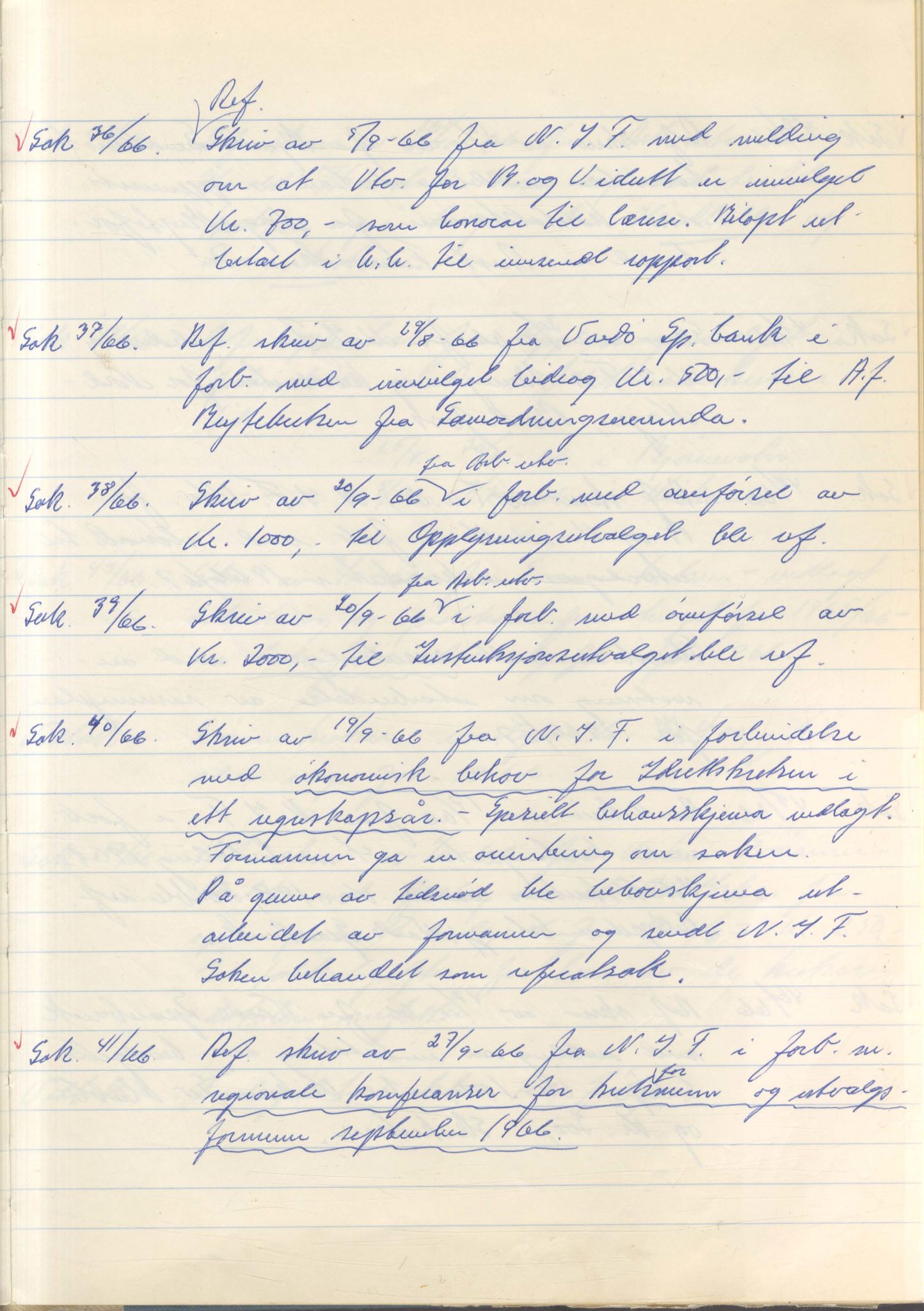 Aust-Finnmark Idrettskrets , FMFB/A-1041/A/L0007: Møteprotokoll for arbeidsutvalg, 1963-1971, s. 82