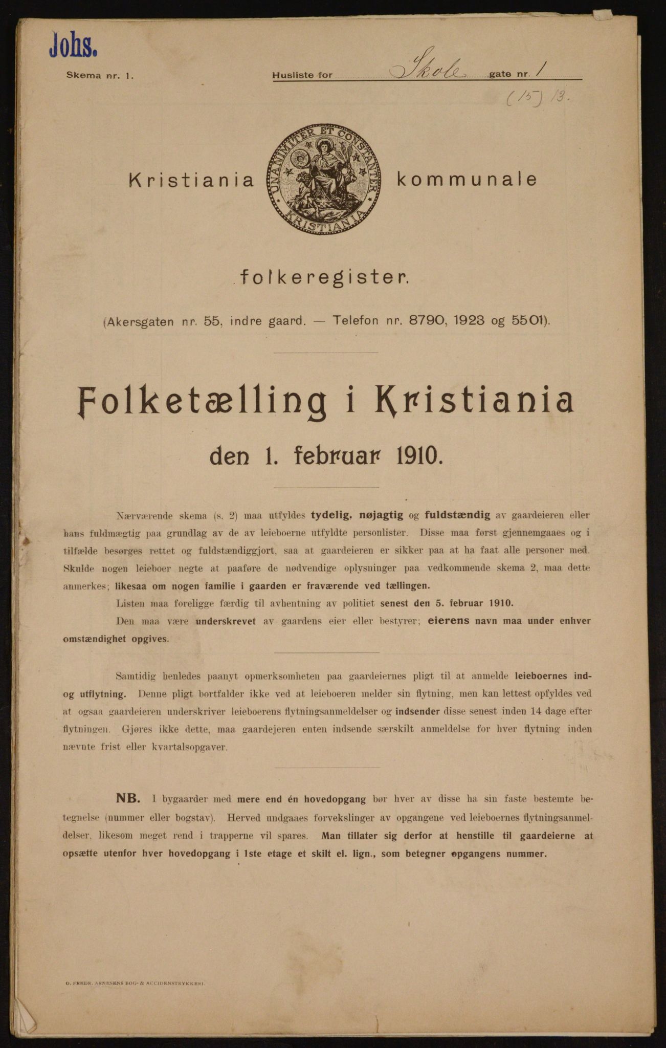 OBA, Kommunal folketelling 1.2.1910 for Kristiania, 1910, s. 91735
