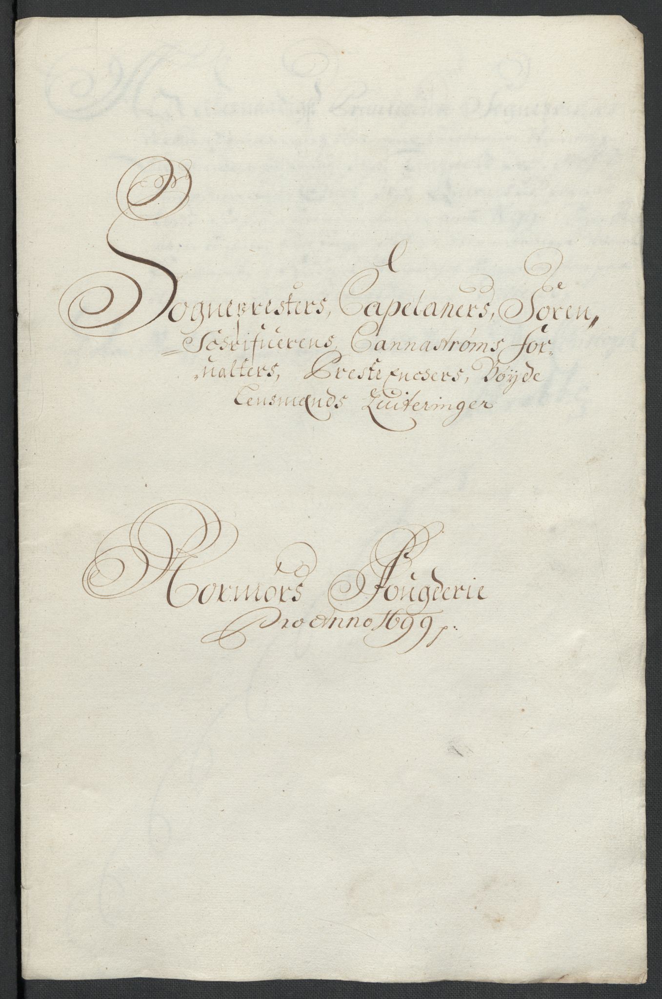 Rentekammeret inntil 1814, Reviderte regnskaper, Fogderegnskap, RA/EA-4092/R56/L3738: Fogderegnskap Nordmøre, 1699, s. 111