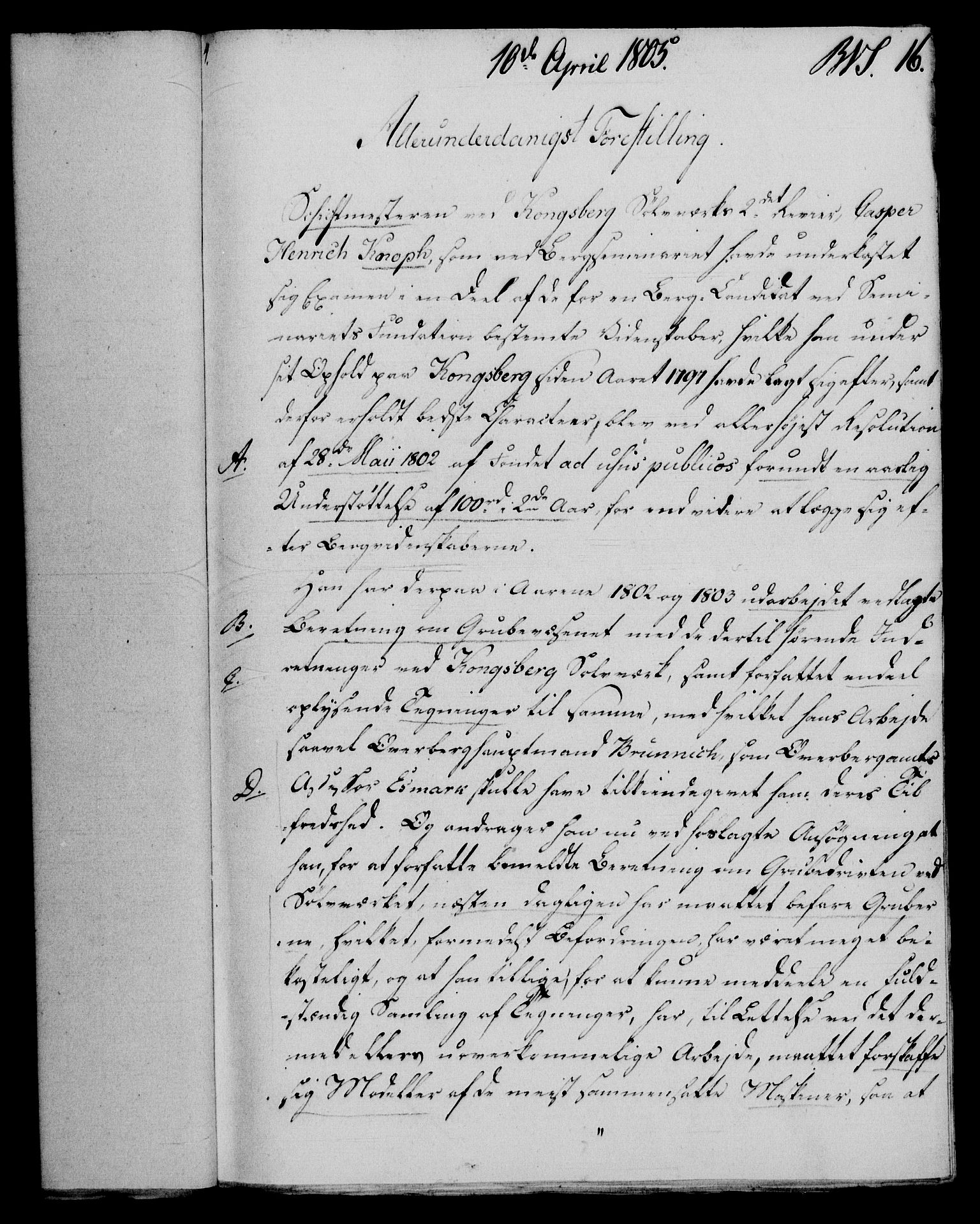 Rentekammeret, Renteskriverkontorene, AV/RA-EA-3115/M/Mf/Mfb/L0007: Relasjons- og resolusjonsprotokoll med register (merket RK 54.13), 1805-1806