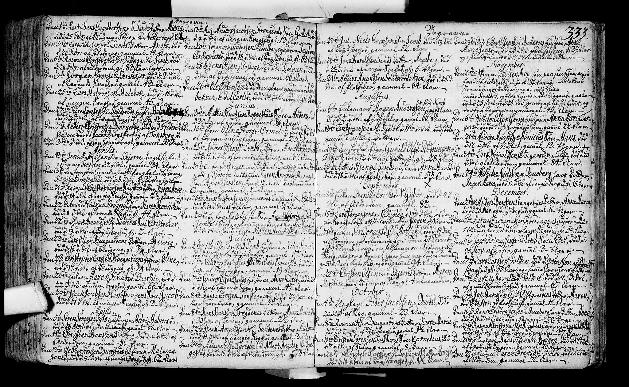 Nøtterøy kirkebøker, AV/SAKO-A-354/F/Fa/L0002: Ministerialbok nr. I 2, 1738-1790, s. 333