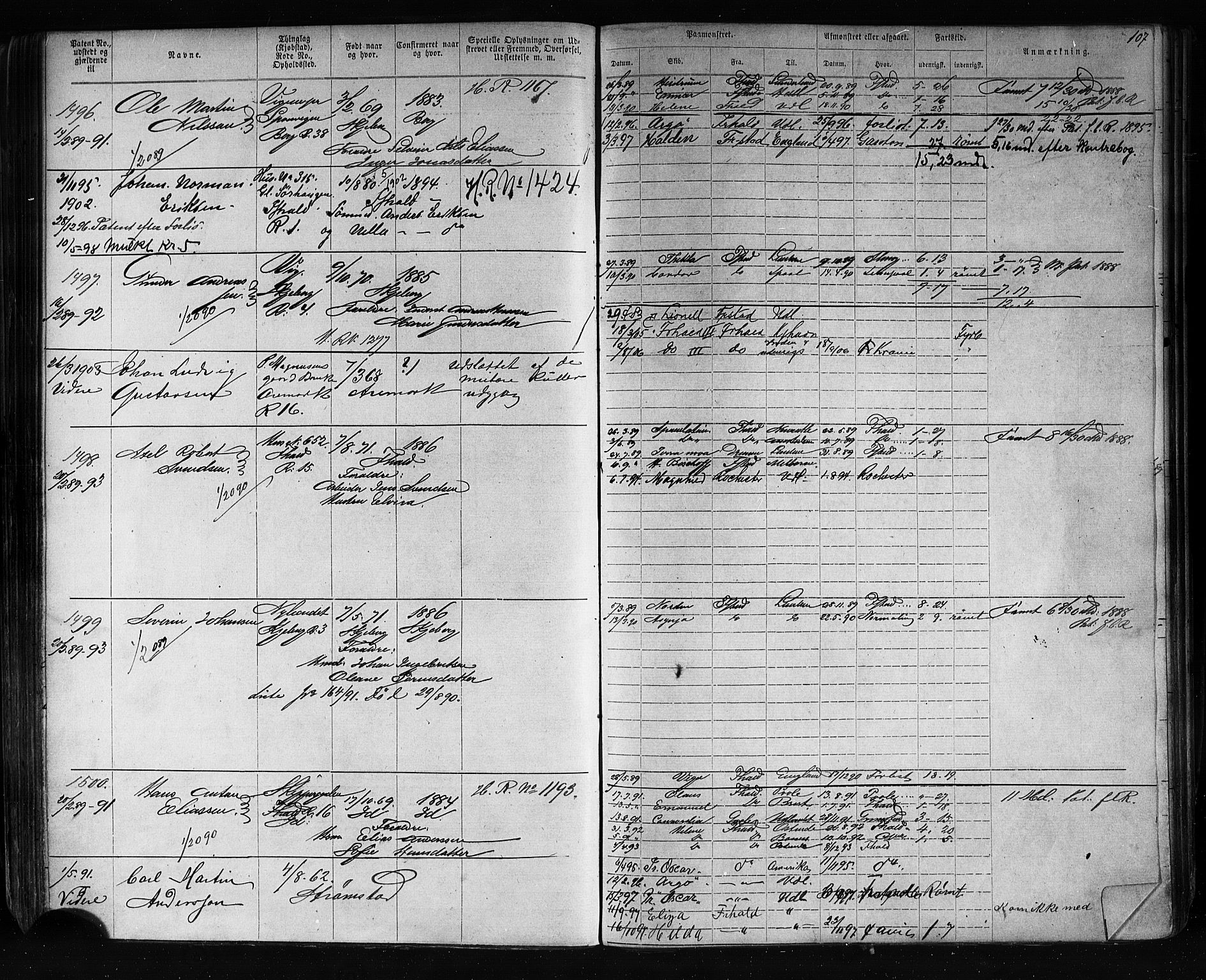 Halden mønstringskontor, AV/SAO-A-10569a/F/Fc/Fca/L0005: Annotasjonsrulle, 1875-1910, s. 110