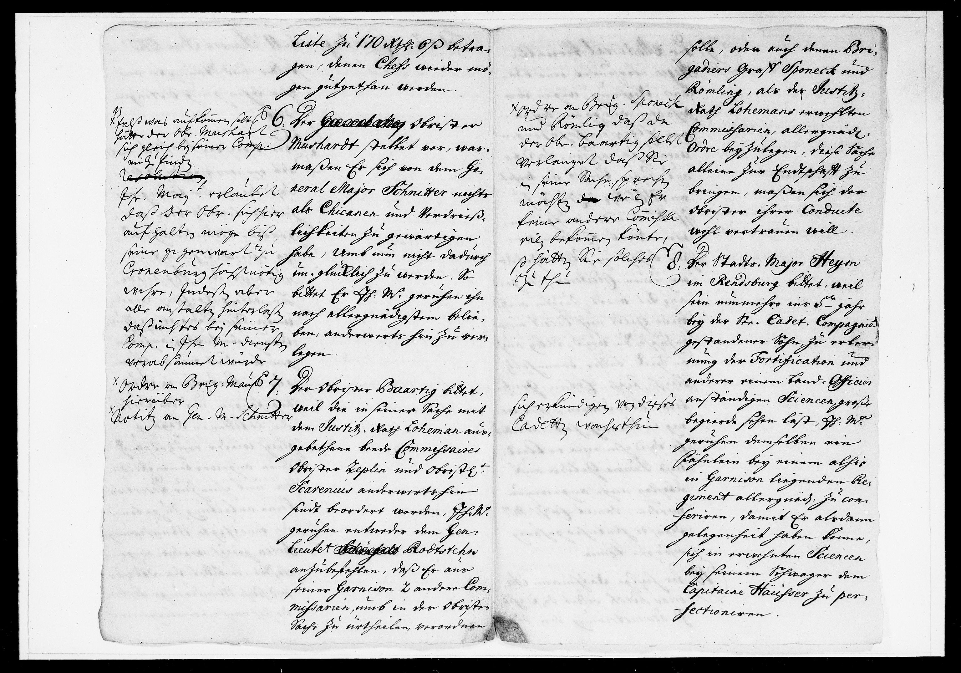 Krigskollegiet, Krigskancelliet, DRA/A-0006/-/1014-1024: Refererede sager, 1715, s. 21