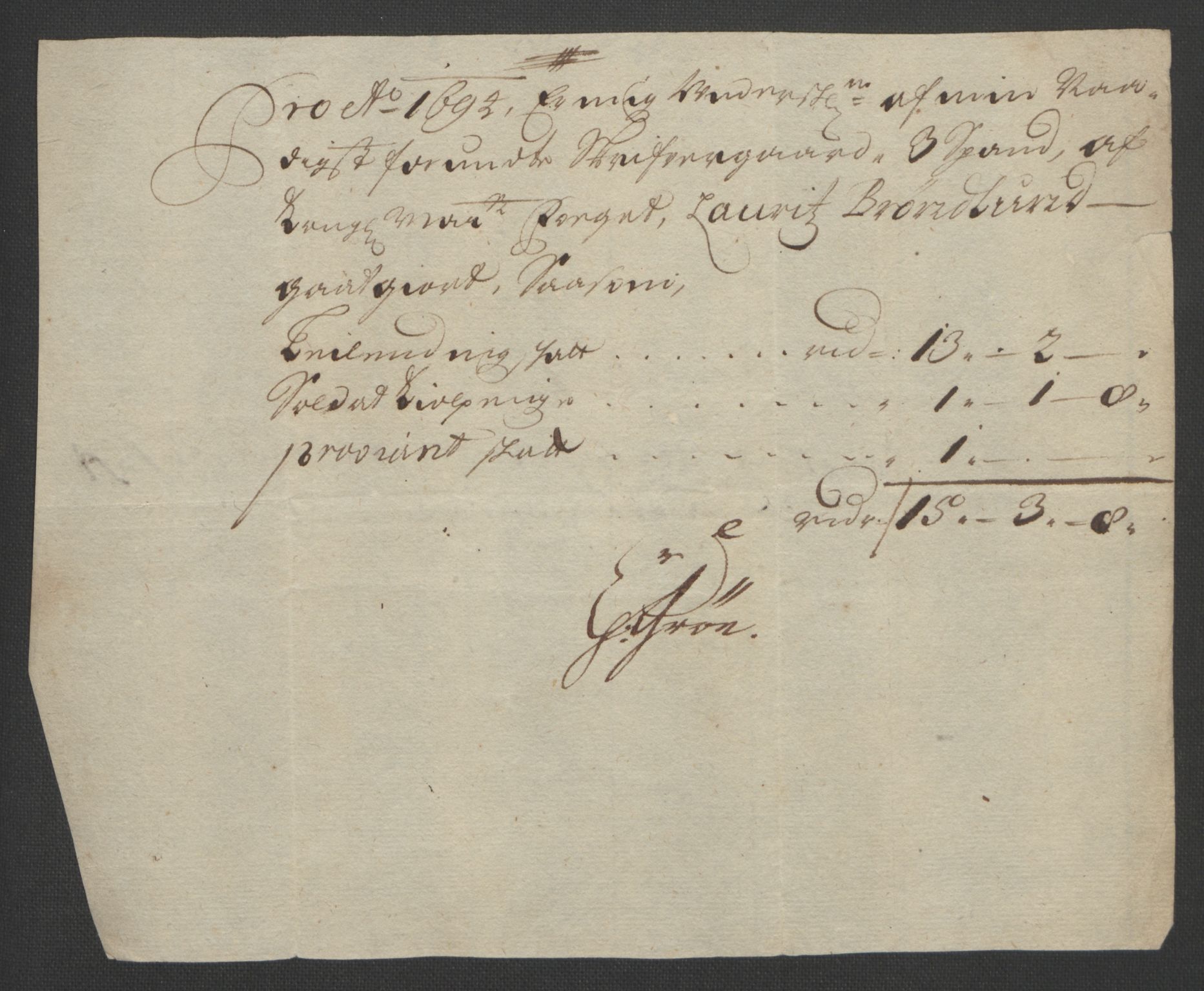 Rentekammeret inntil 1814, Reviderte regnskaper, Fogderegnskap, RA/EA-4092/R57/L3850: Fogderegnskap Fosen, 1694, s. 159