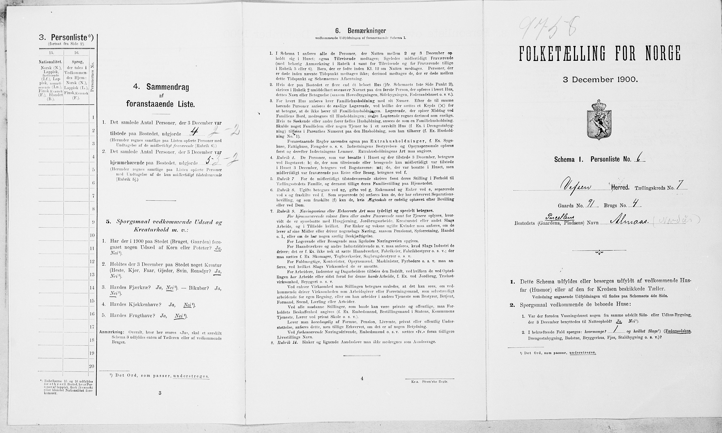 SAT, Folketelling 1900 for 1824 Vefsn herred, 1900, s. 508