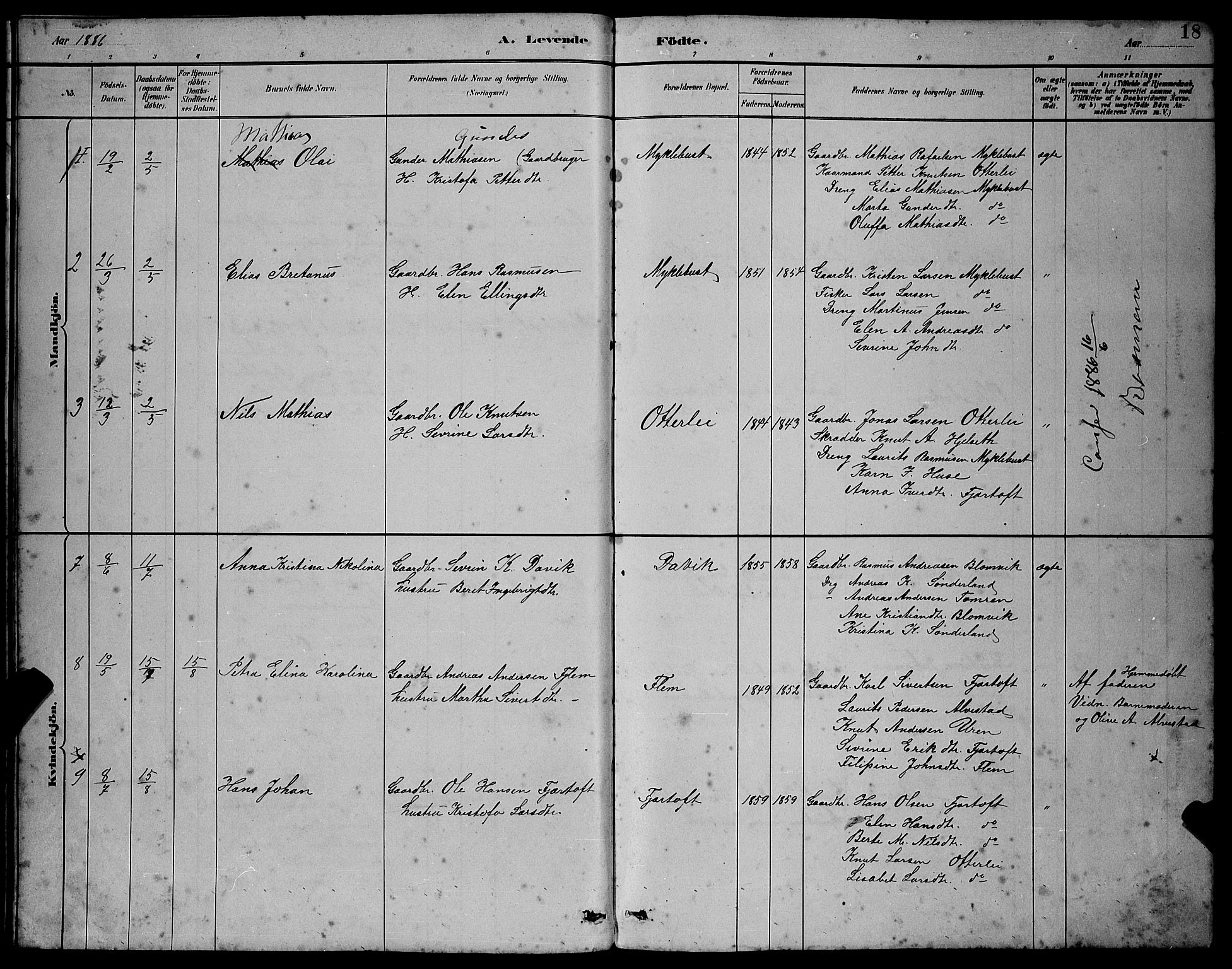 Ministerialprotokoller, klokkerbøker og fødselsregistre - Møre og Romsdal, AV/SAT-A-1454/538/L0523: Klokkerbok nr. 538C01, 1881-1900, s. 18