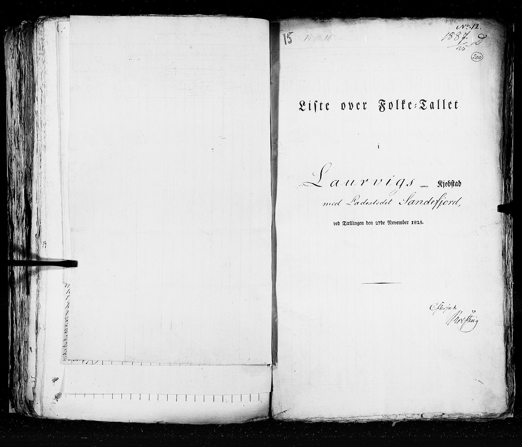 RA, Folketellingen 1825, bind 20: Kjøpsteder og ladesteder: Fredrikshald-Kragerø, 1825, s. 200