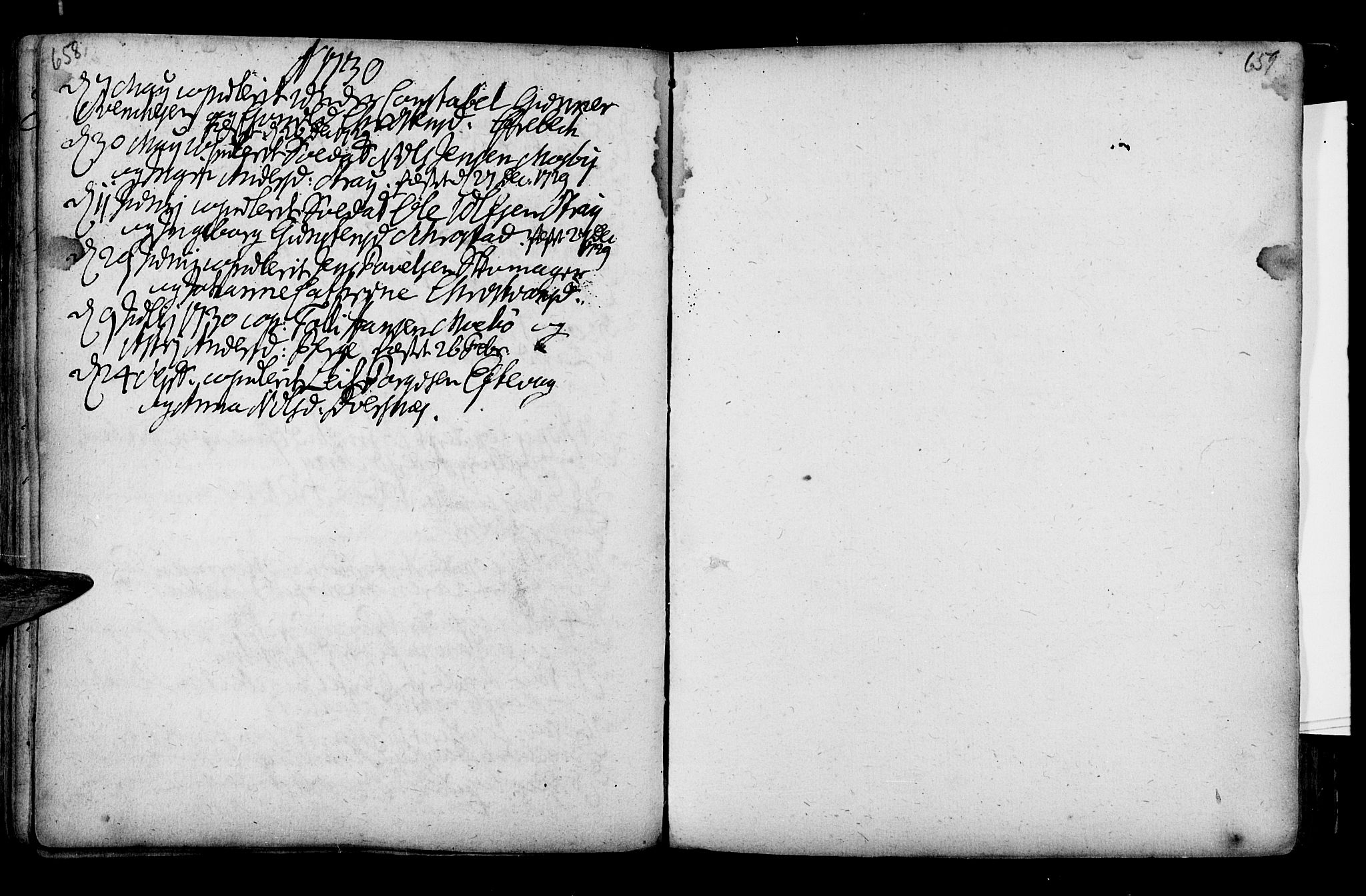 Oddernes sokneprestkontor, AV/SAK-1111-0033/F/Fa/Faa/L0002: Ministerialbok nr. A 2, 1719-1764, s. 658-659