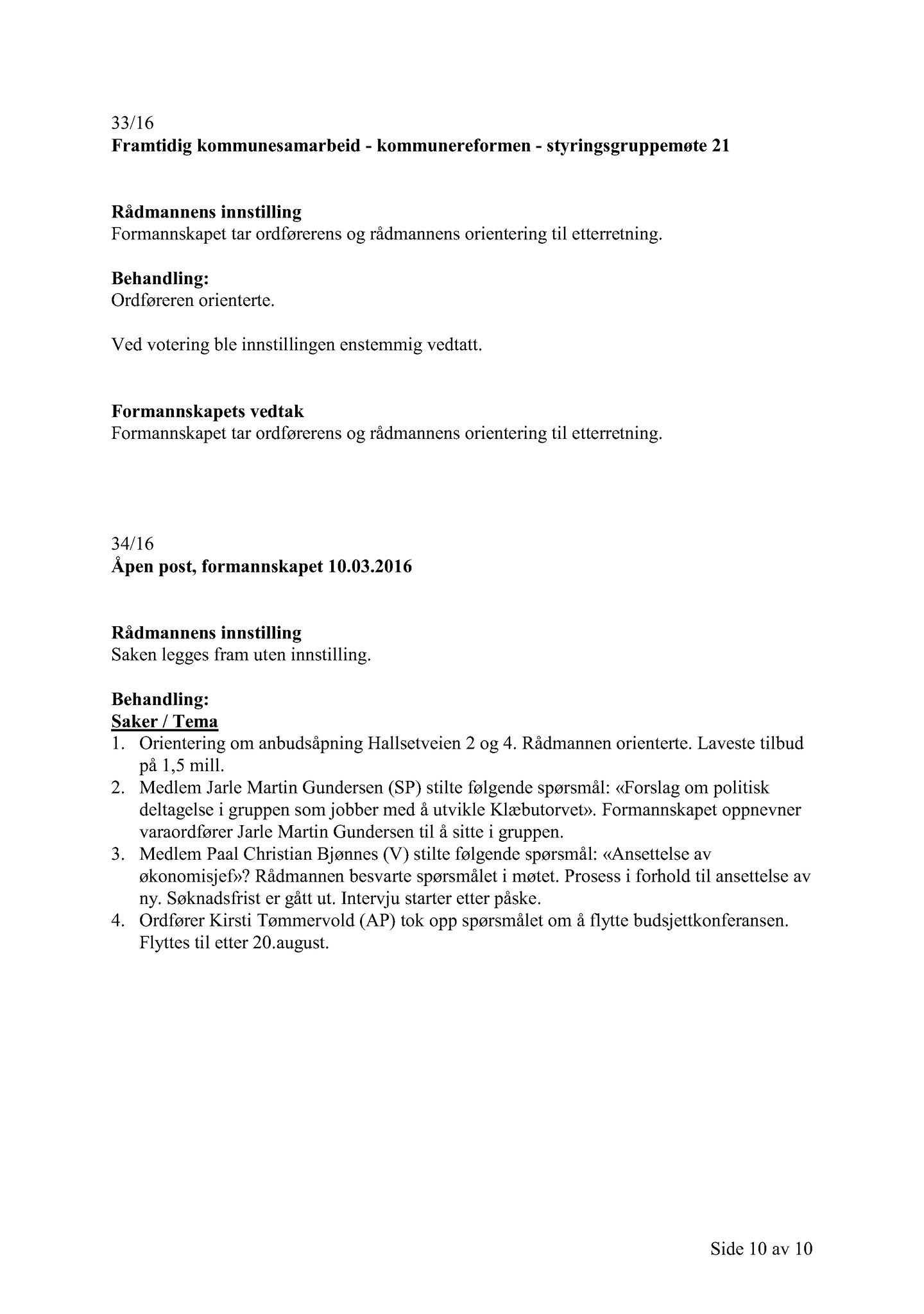 Klæbu Kommune, TRKO/KK/02-FS/L009: Formannsskapet - Møtedokumenter, 2016, s. 986