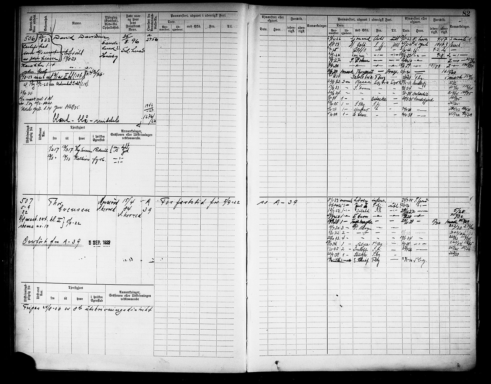 Sandefjord innrulleringskontor, AV/SAKO-A-788/F/Fc/L0006: Maskinist- og fyrbøterrulle, 1913, s. 84