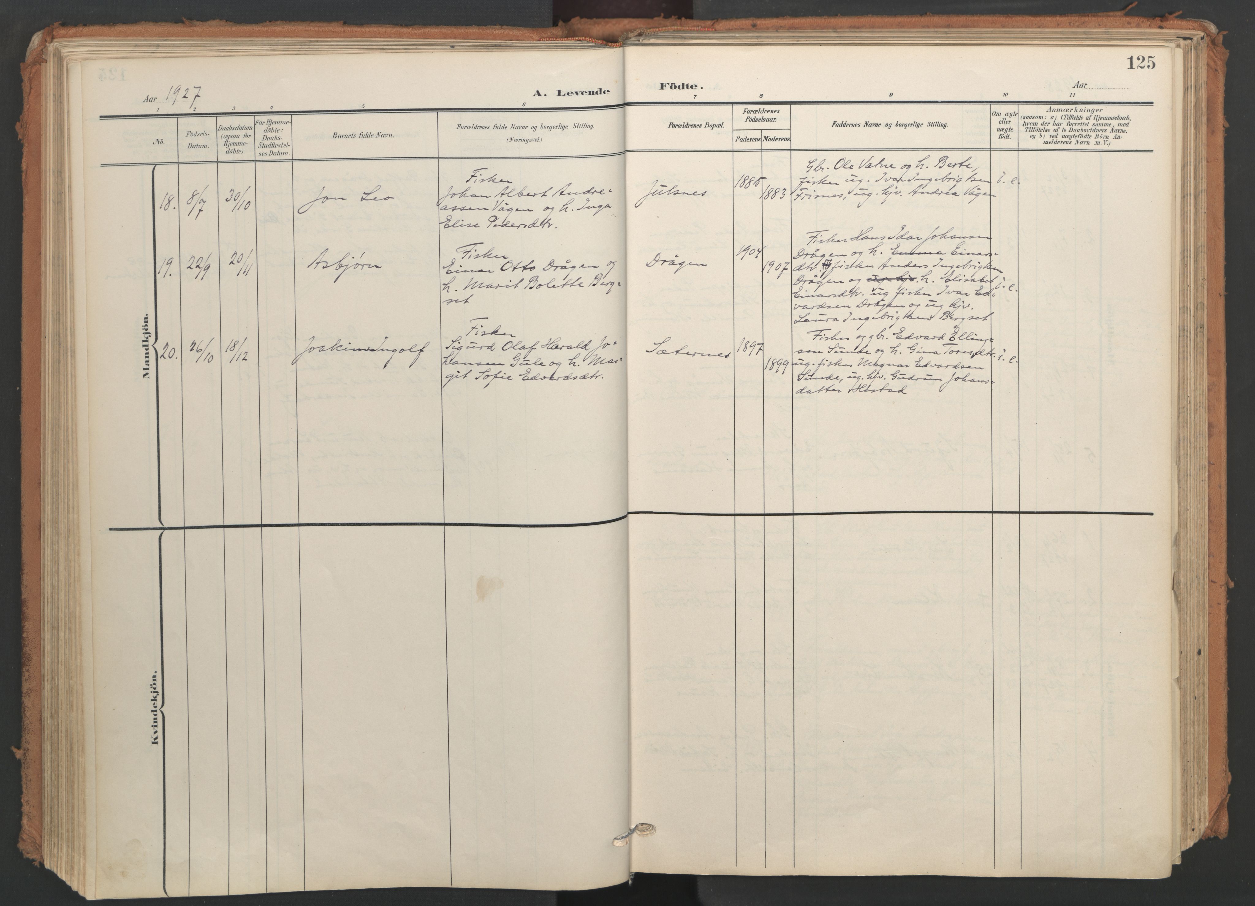 Ministerialprotokoller, klokkerbøker og fødselsregistre - Møre og Romsdal, AV/SAT-A-1454/566/L0771: Ministerialbok nr. 566A10, 1904-1929, s. 125