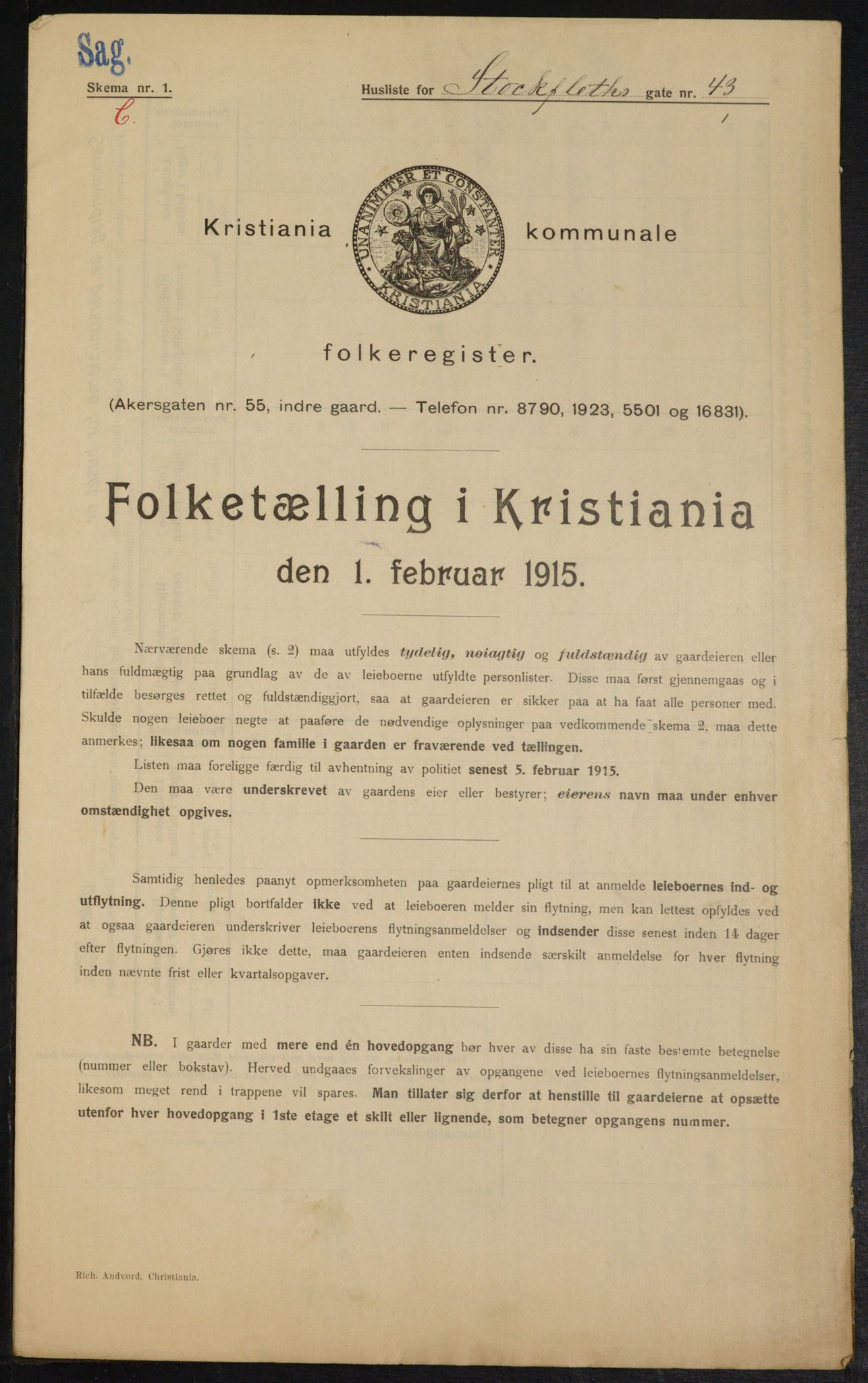 OBA, Kommunal folketelling 1.2.1915 for Kristiania, 1915, s. 102238