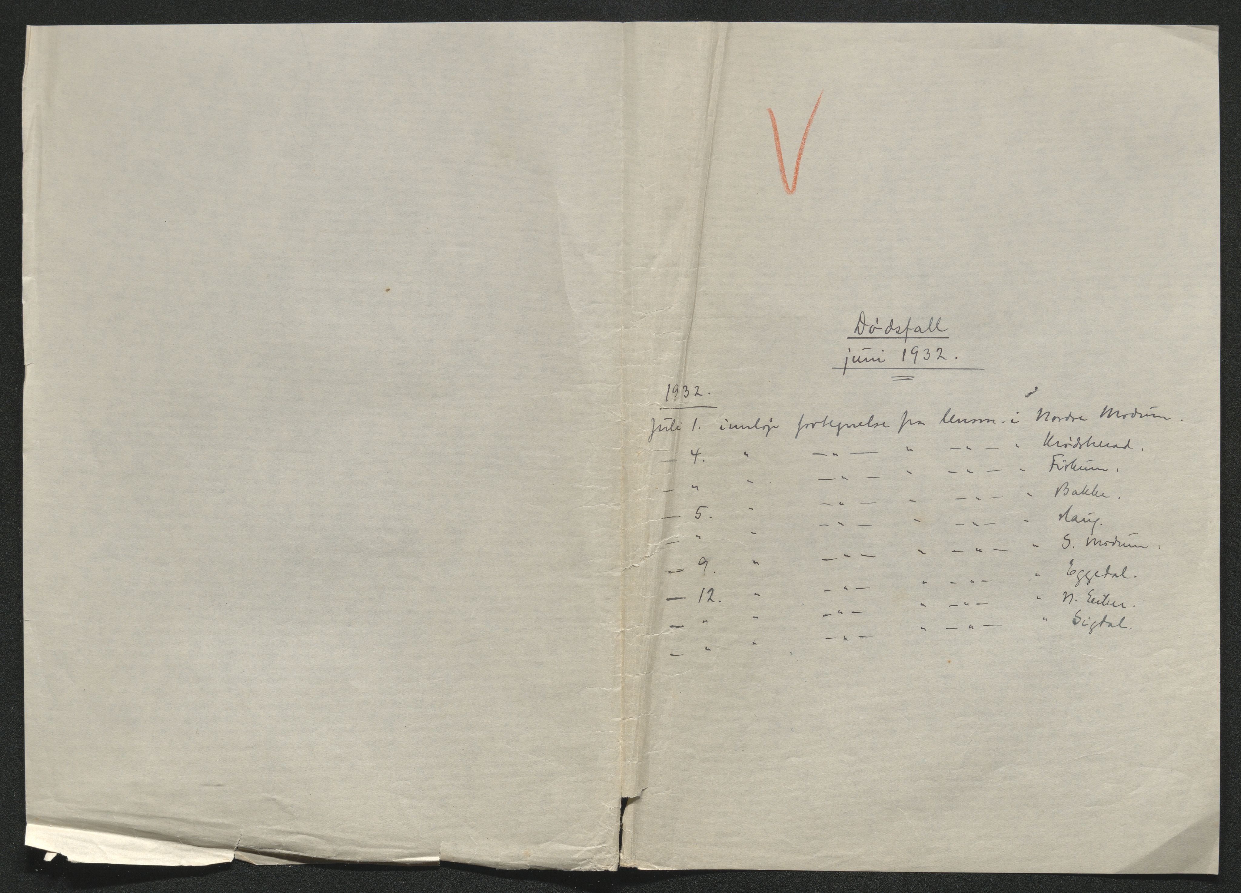 Eiker, Modum og Sigdal sorenskriveri, AV/SAKO-A-123/H/Ha/Hab/L0047: Dødsfallsmeldinger, 1932, s. 324