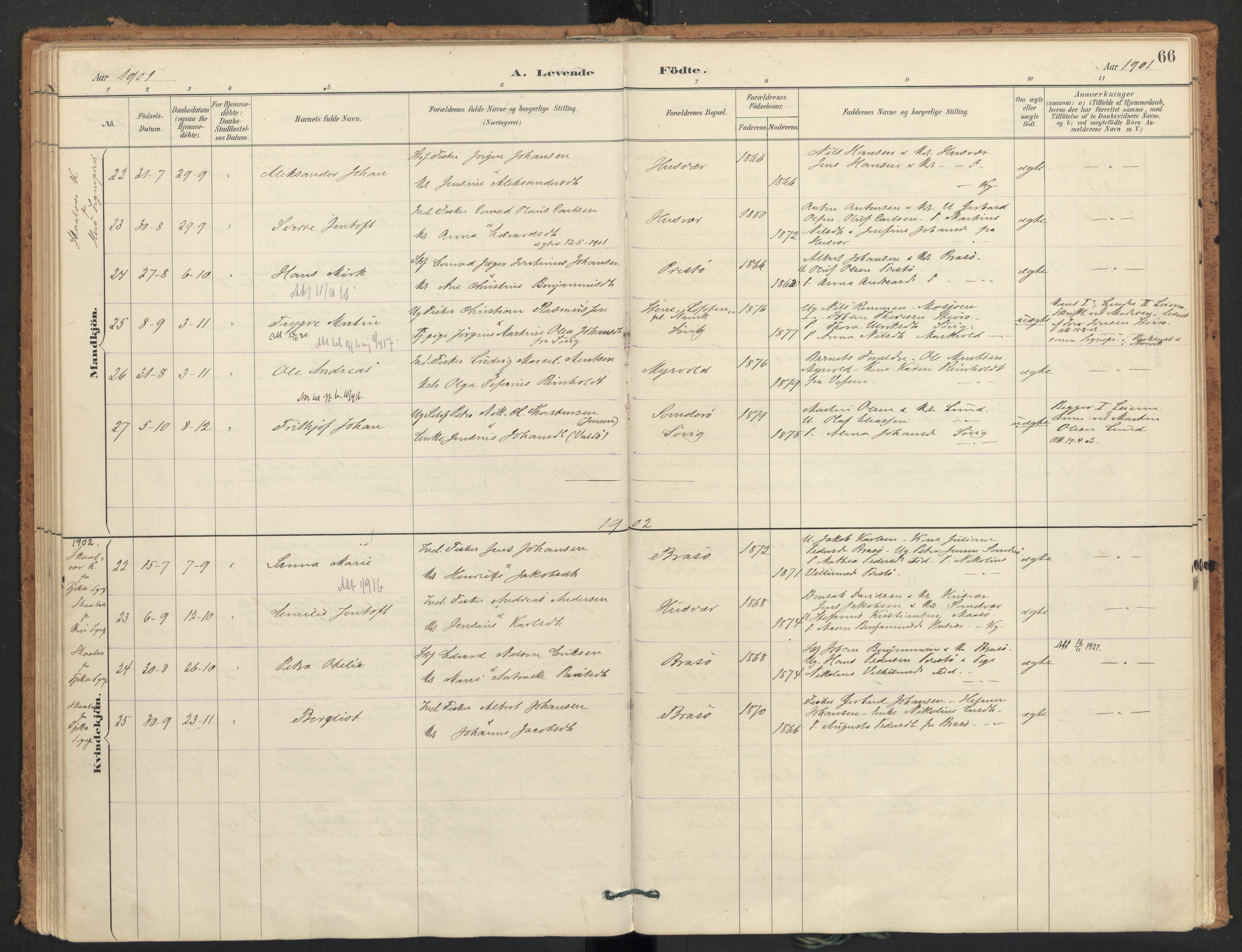 Ministerialprotokoller, klokkerbøker og fødselsregistre - Nordland, AV/SAT-A-1459/830/L0453: Ministerialbok nr. 830A17, 1886-1911, s. 66