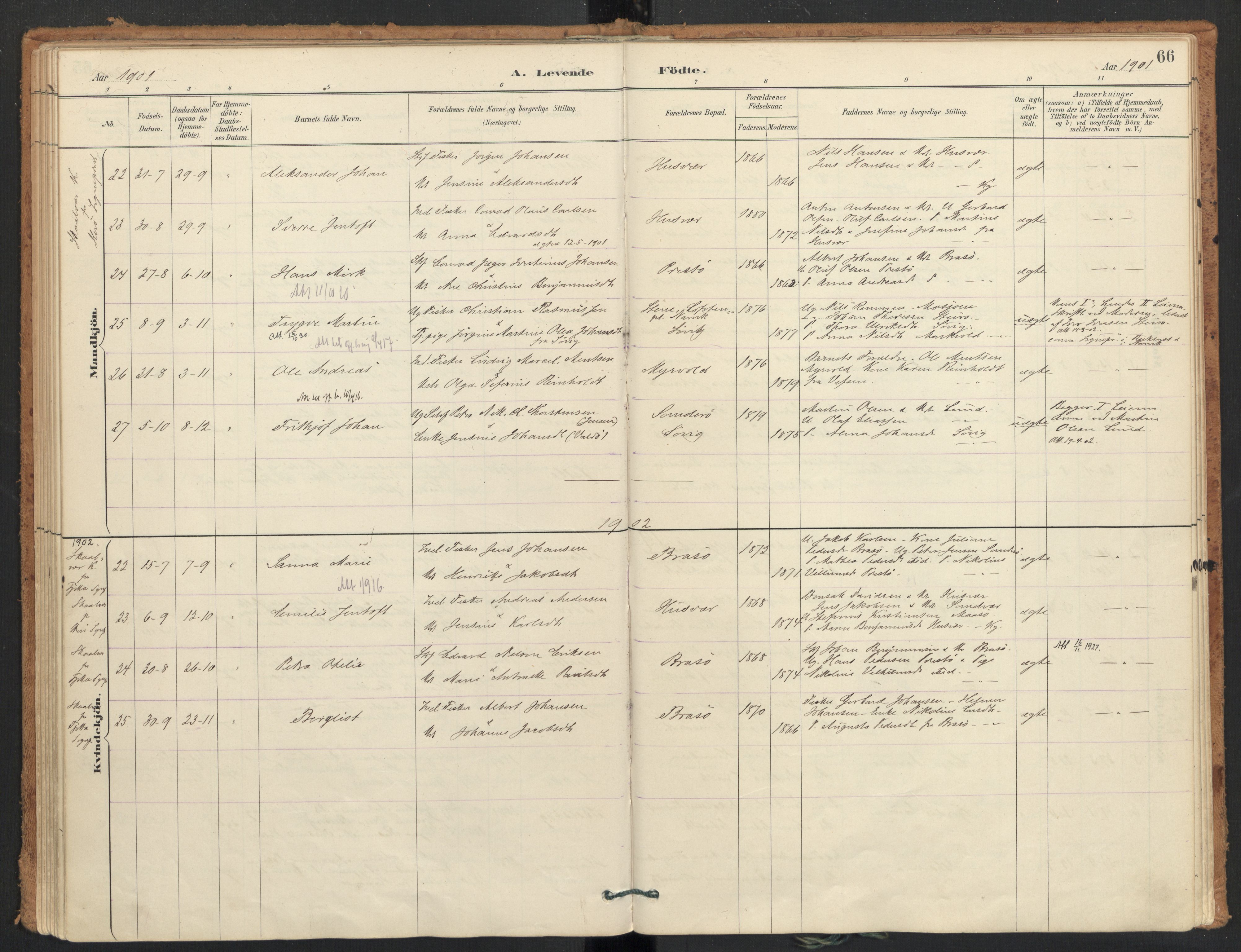 Ministerialprotokoller, klokkerbøker og fødselsregistre - Nordland, SAT/A-1459/830/L0453: Ministerialbok nr. 830A17, 1886-1911, s. 66