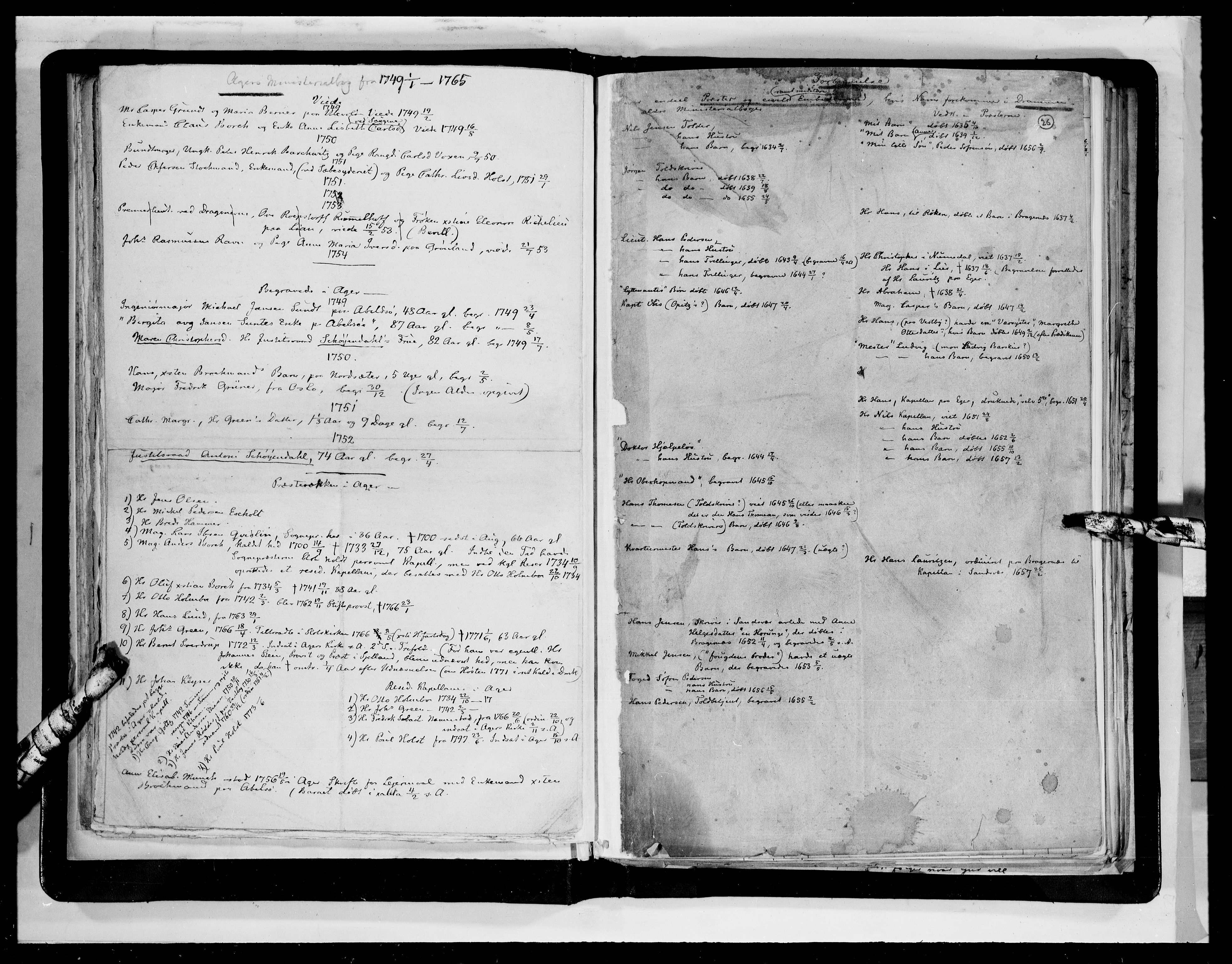 Lassens samlinger, AV/RA-PA-0051/F/Fb/L0074: Utdrag av kirkebøker mv., s. 25b-26a