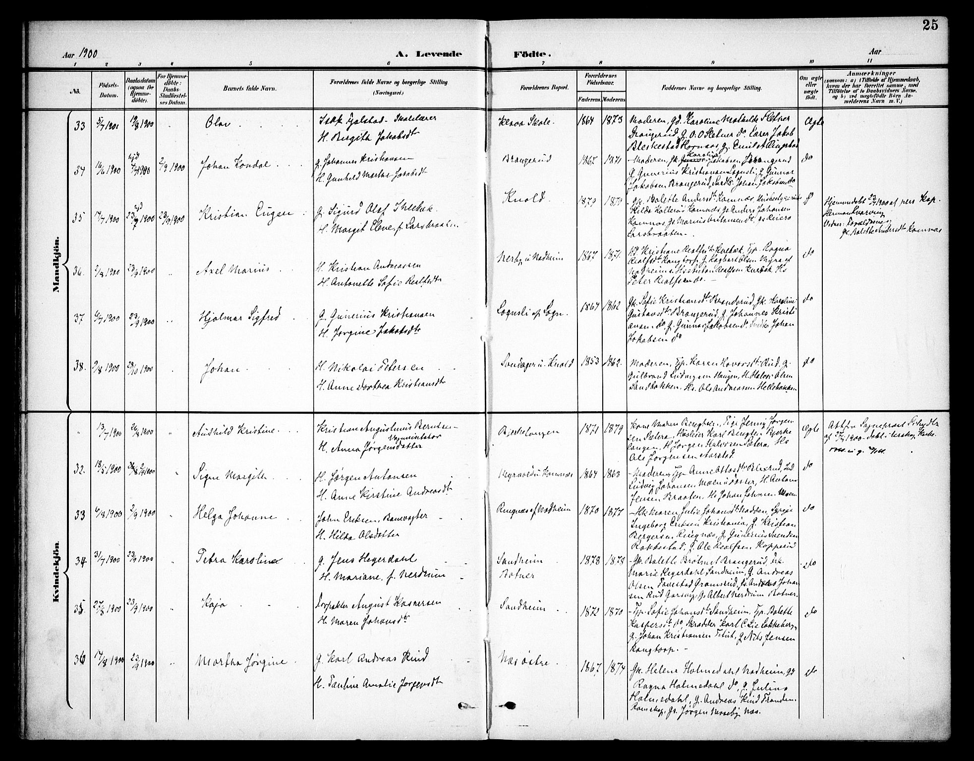 Høland prestekontor Kirkebøker, AV/SAO-A-10346a/F/Fa/L0015: Ministerialbok nr. I 15, 1897-1912, s. 25