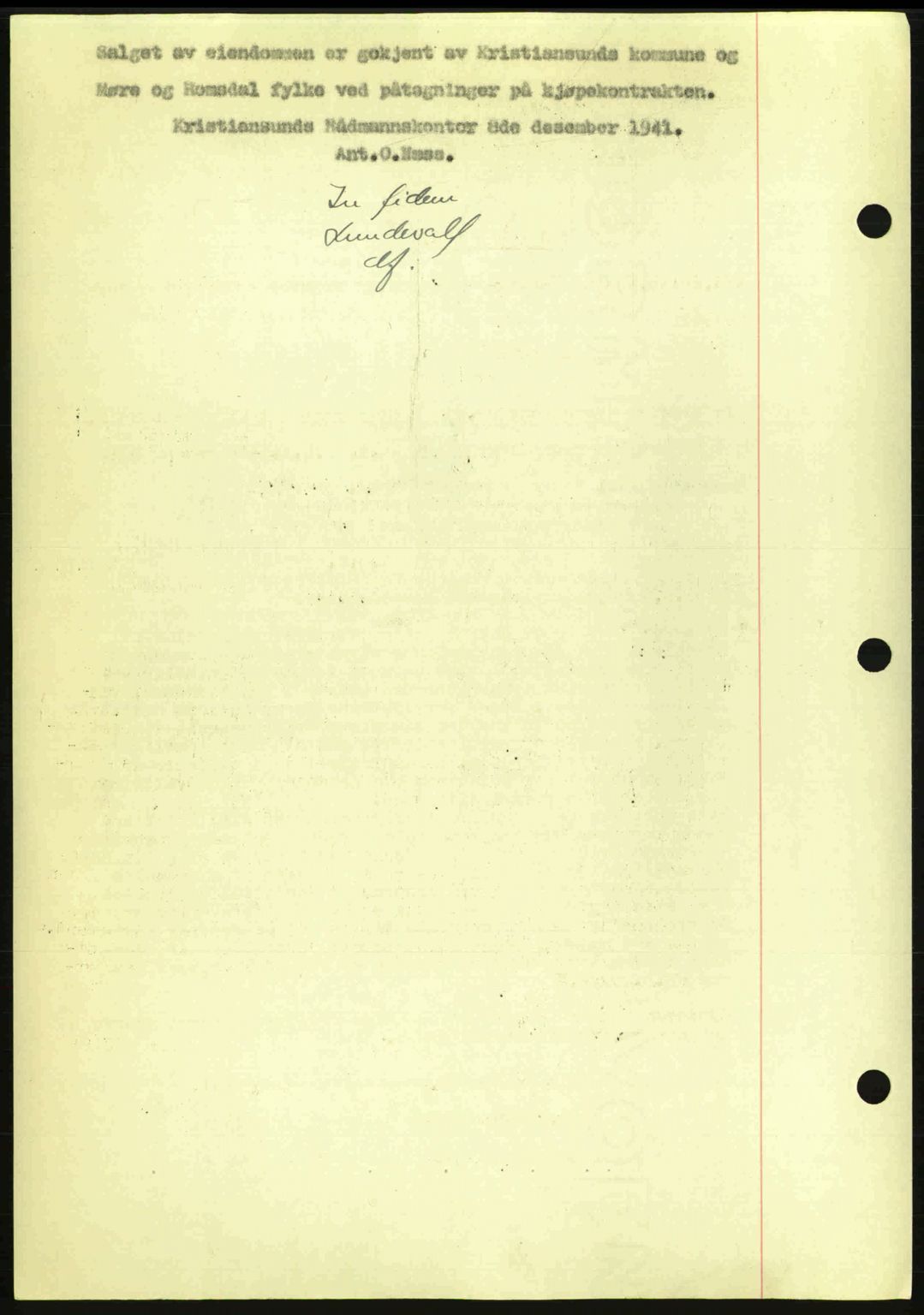 Kristiansund byfogd, AV/SAT-A-4587/A/27: Pantebok nr. 34, 1941-1945, Dagboknr: 31/1942