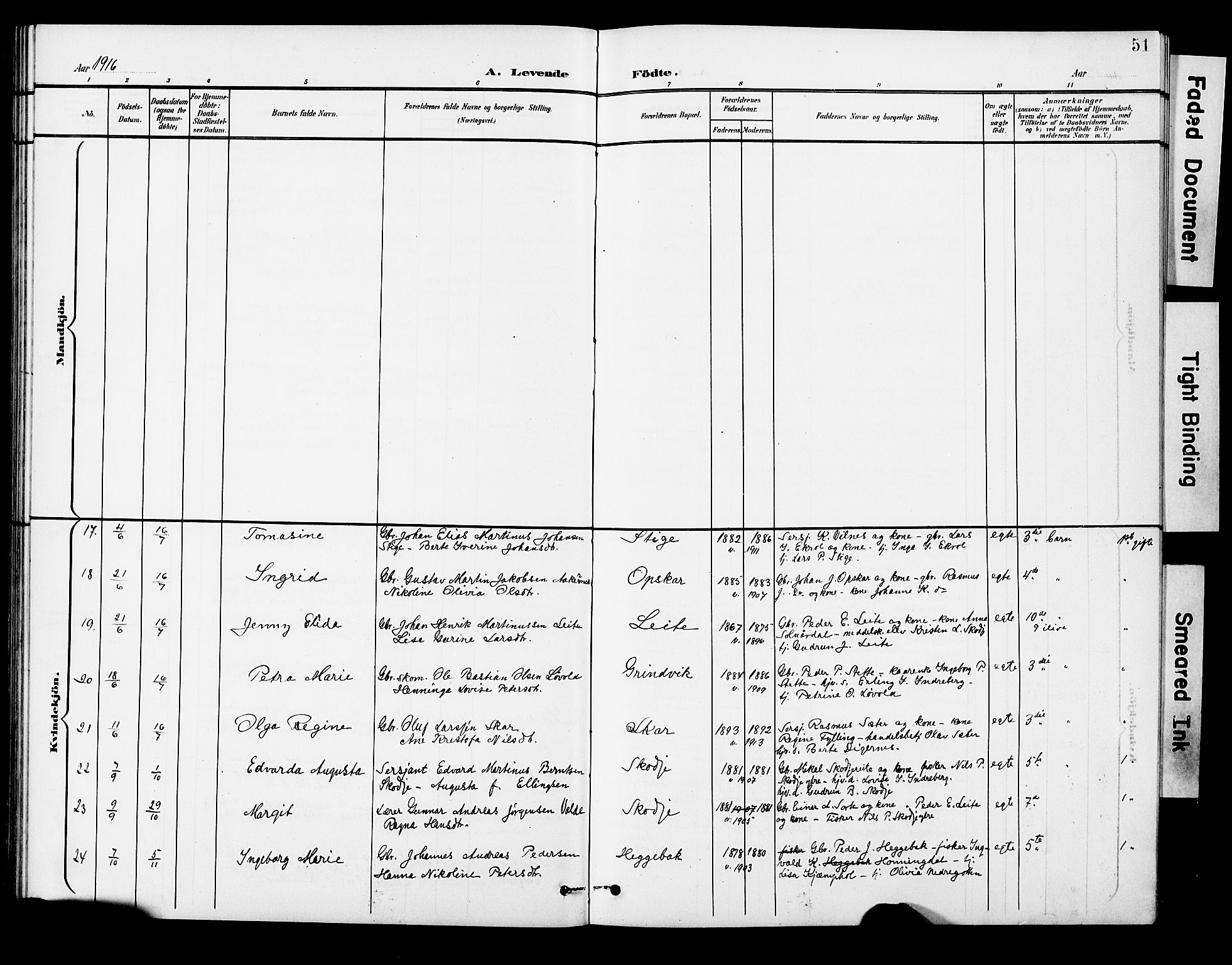 Ministerialprotokoller, klokkerbøker og fødselsregistre - Møre og Romsdal, AV/SAT-A-1454/524/L0366: Klokkerbok nr. 524C07, 1900-1931, s. 51