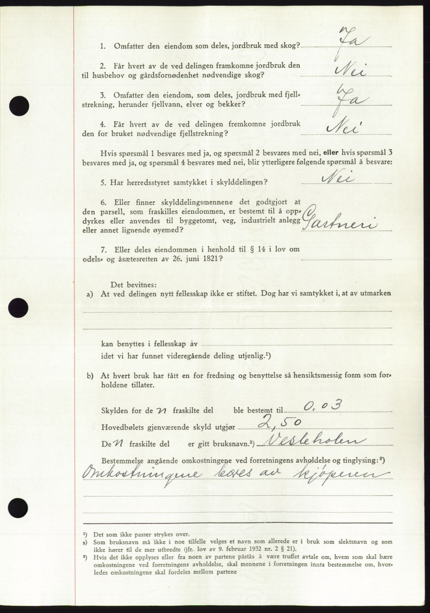 Søre Sunnmøre sorenskriveri, AV/SAT-A-4122/1/2/2C/L0085: Pantebok nr. 11A, 1949-1949, Dagboknr: 1691/1949