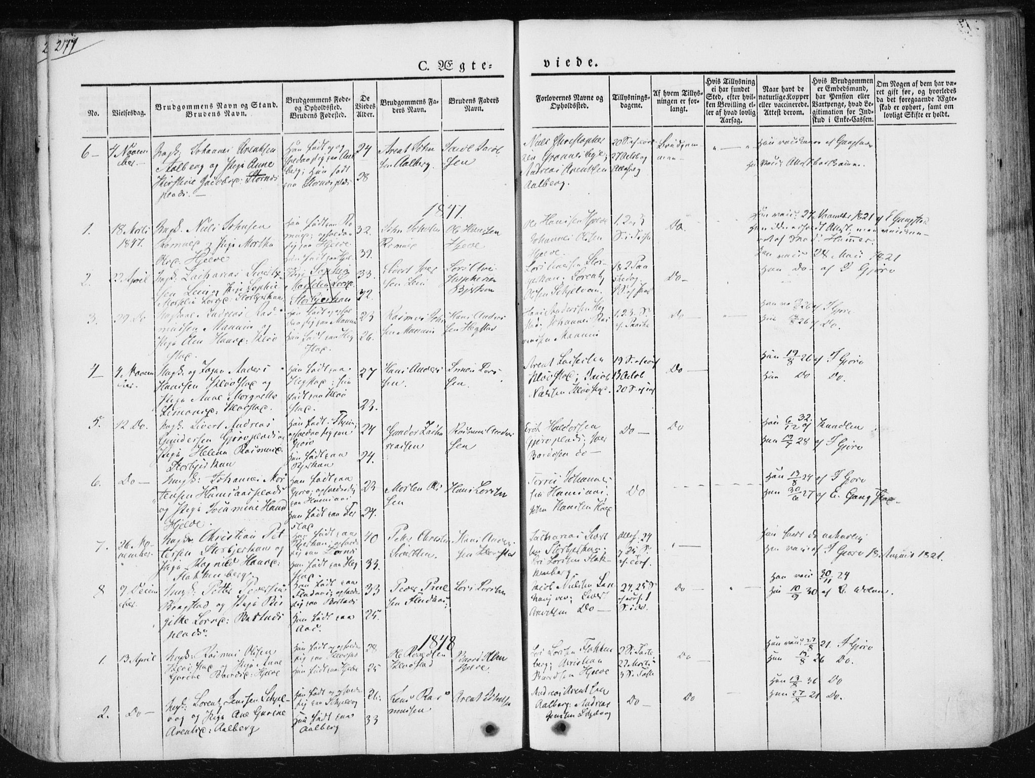 Ministerialprotokoller, klokkerbøker og fødselsregistre - Nord-Trøndelag, SAT/A-1458/730/L0280: Ministerialbok nr. 730A07 /3, 1840-1854, s. 277