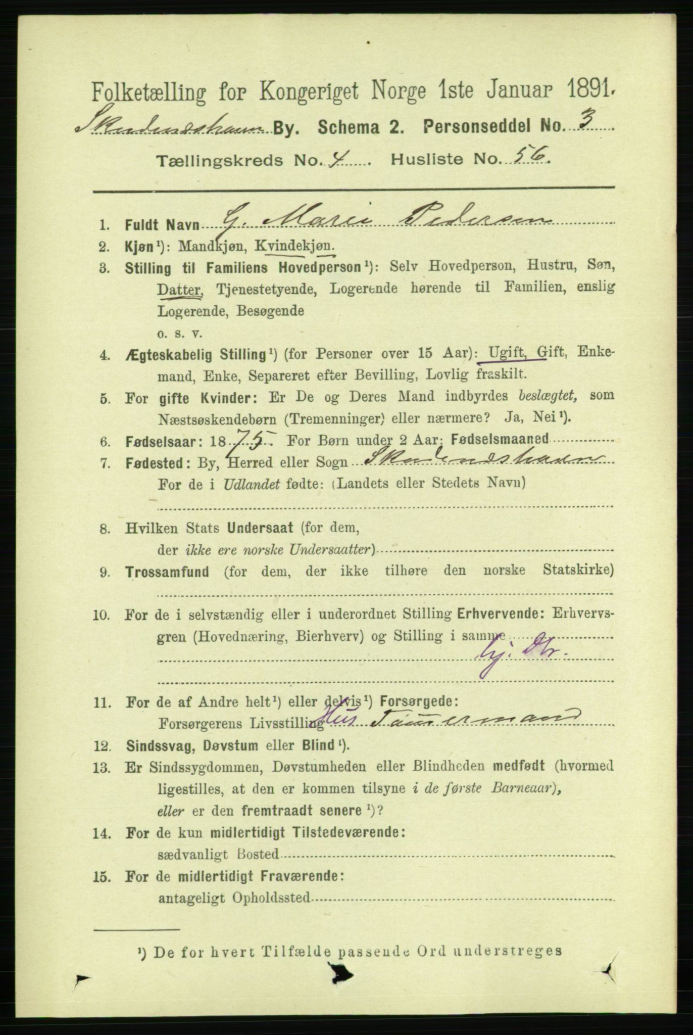 RA, Folketelling 1891 for 1104 Skudeneshavn ladested, 1891, s. 1642