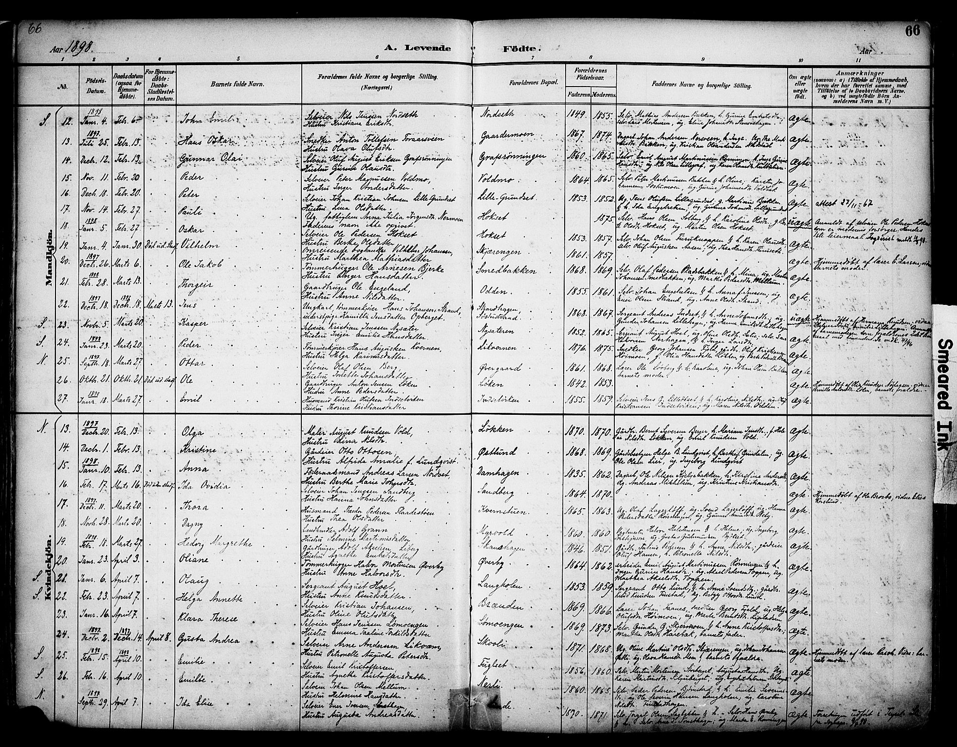 Elverum prestekontor, AV/SAH-PREST-044/H/Ha/Haa/L0014: Ministerialbok nr. 14, 1891-1909, s. 66