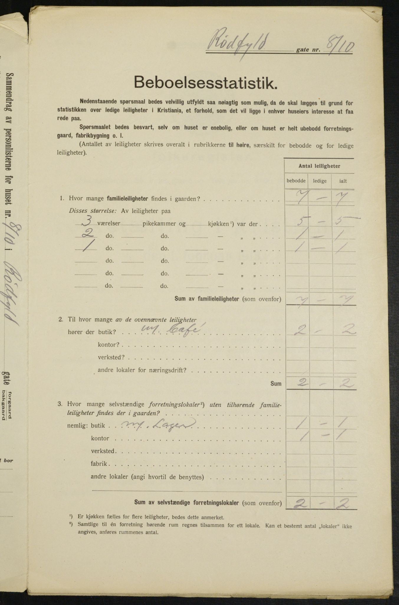 OBA, Kommunal folketelling 1.2.1913 for Kristiania, 1913, s. 85855